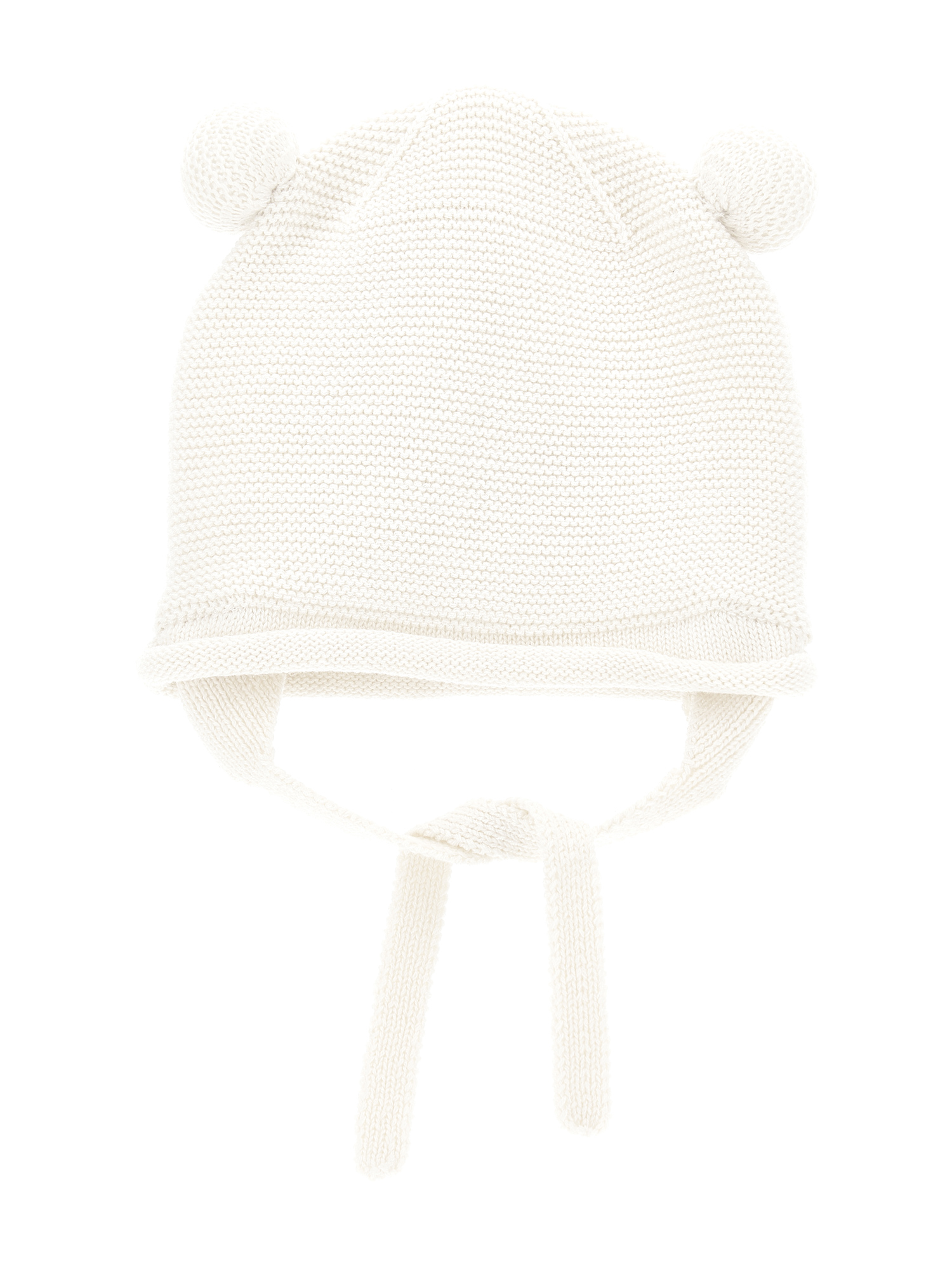 Shop Monnalisa Teddy Bear Hat With Ears In Cream