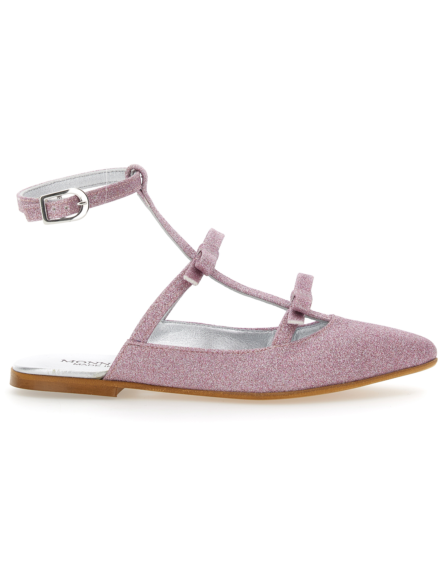 Monnalisa Kids'   Fine Glitter Slingbacks In Glitter Pink