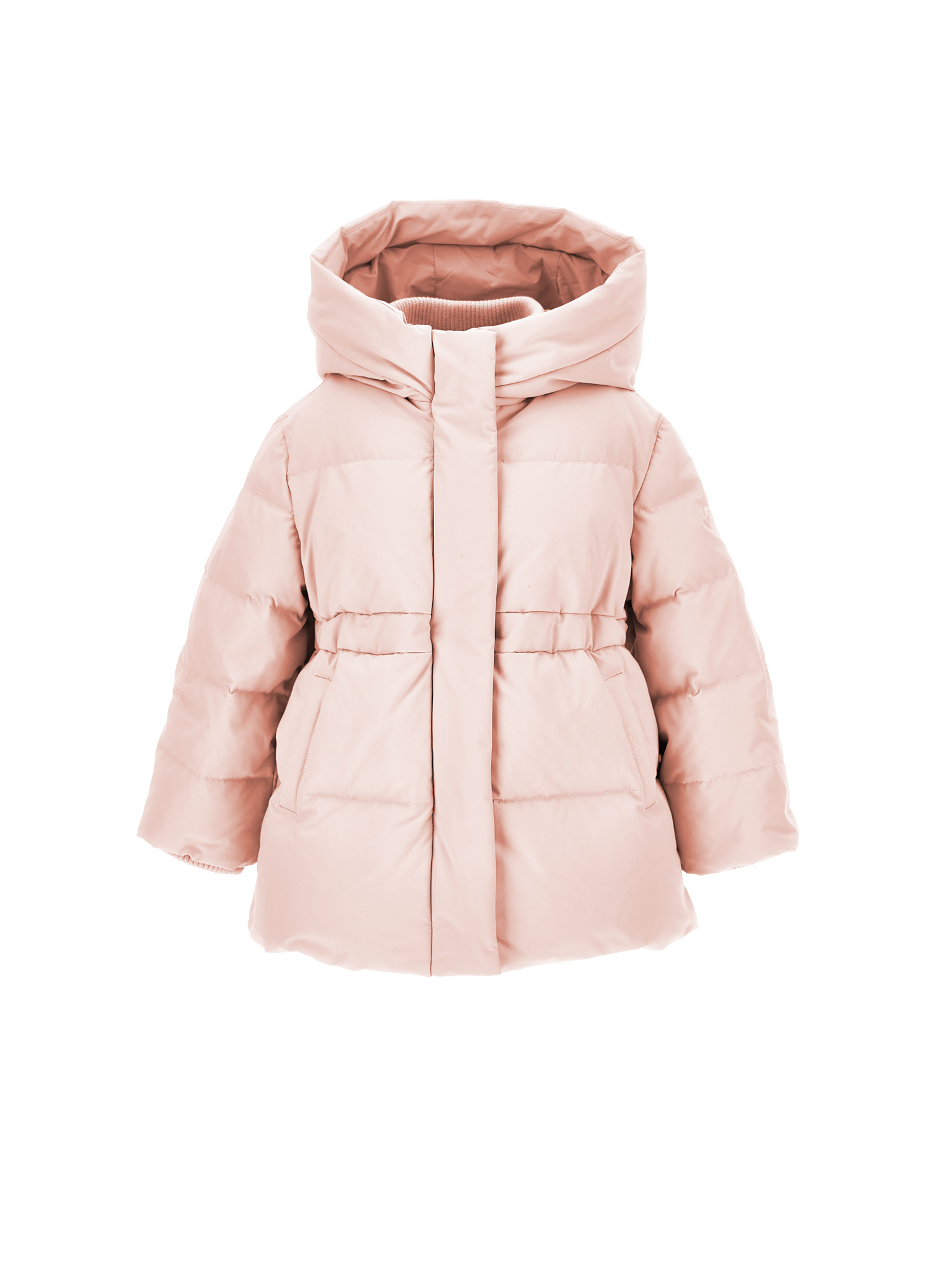 Monnalisa Kids'   Genuine Down Long Nylon Jacket In Dusty Pink Rose