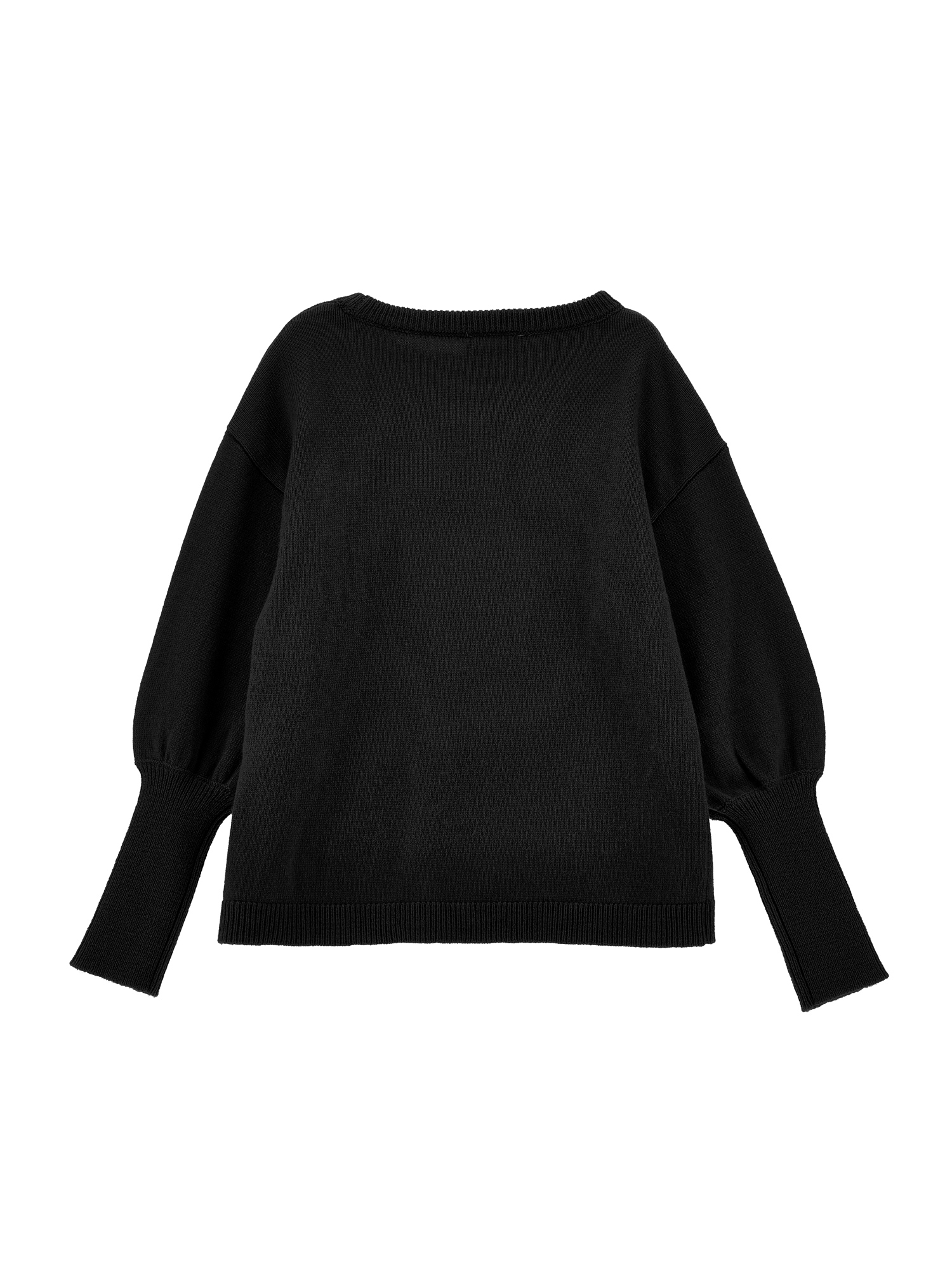 Monnalisa Soft Basic Sweater In Black