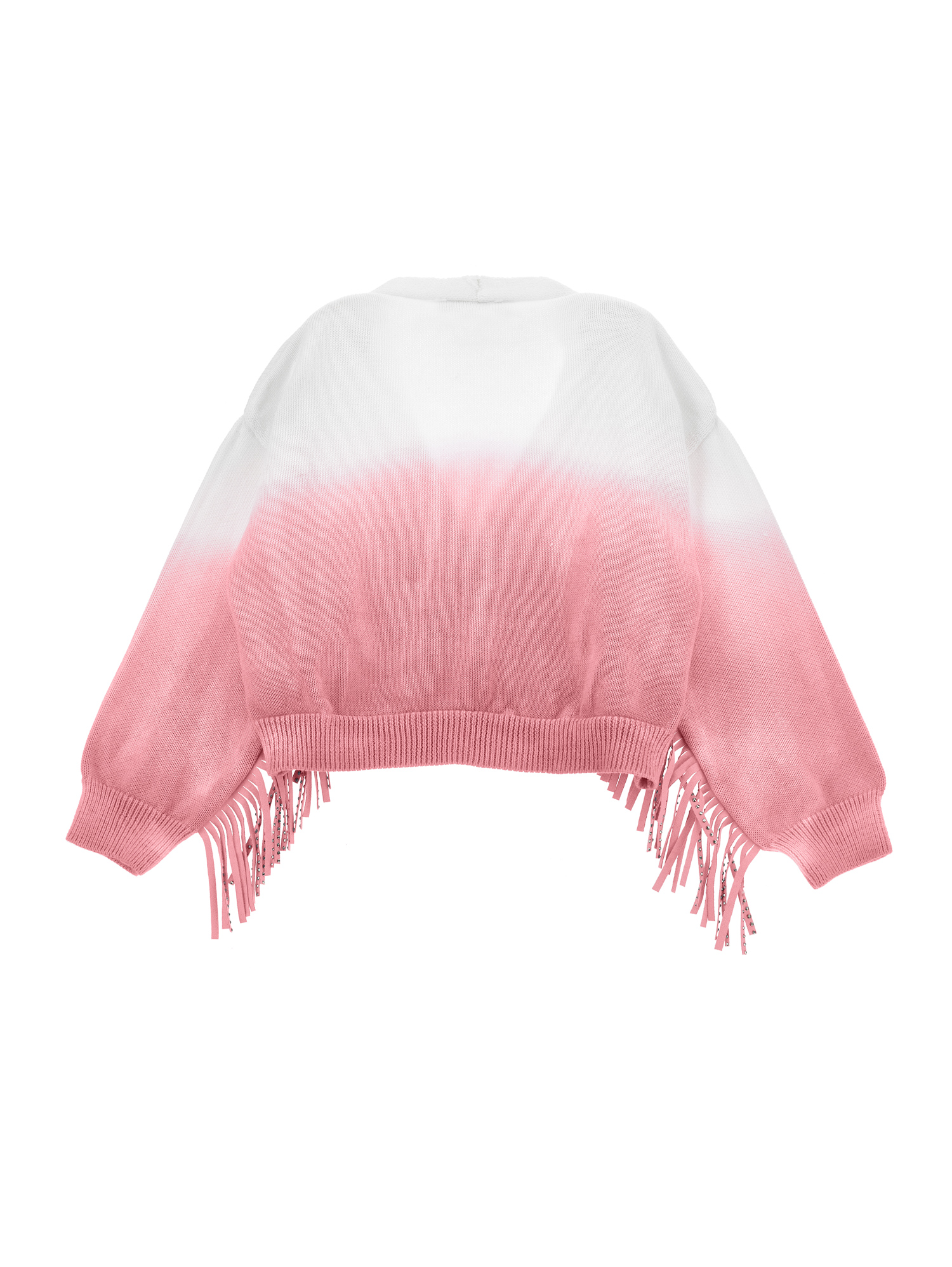 Monnalisa Shaded Cotton Cardigan In Rosa Fairy Tale