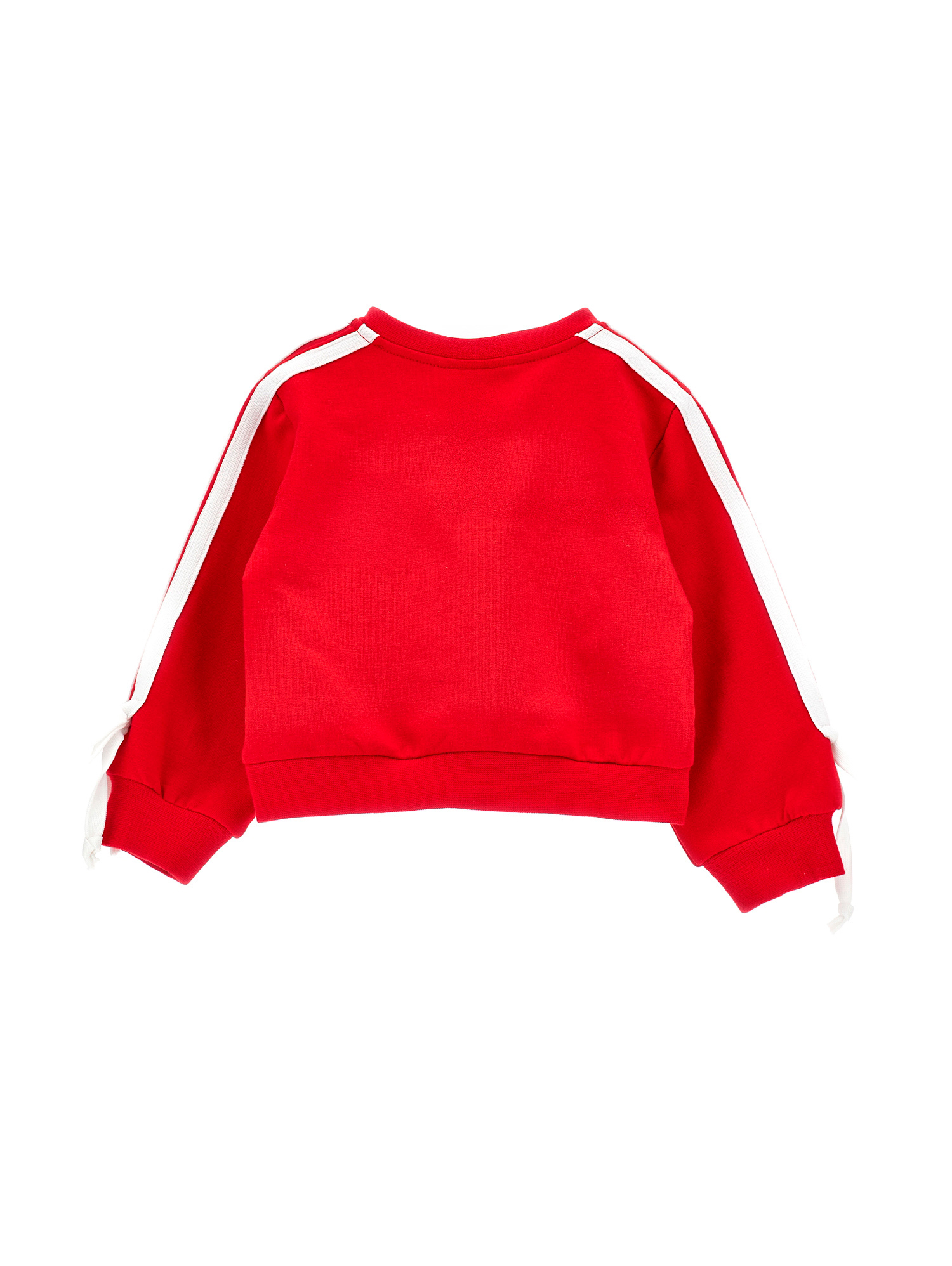 Monnalisa Minnie Rhinestone And Bow Sweatshirt In Red