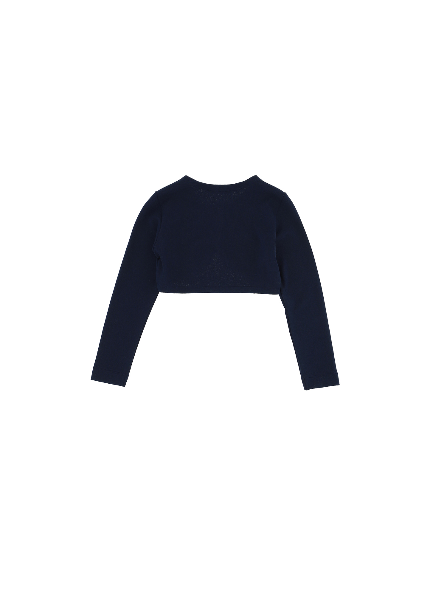 Shop Monnalisa Rounded Cardigan In Navy Blue