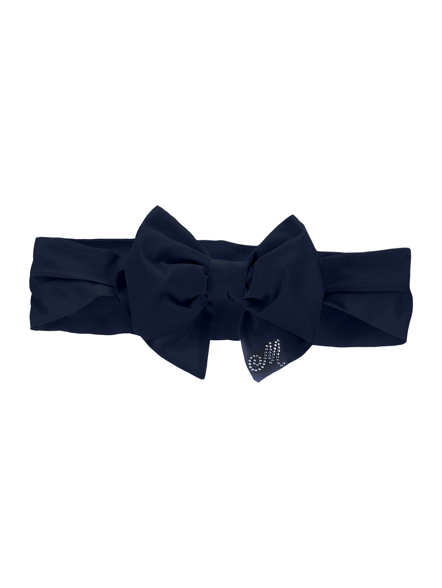 Monnalisa Babies'   Hair Band With Bow In Navy Blue
