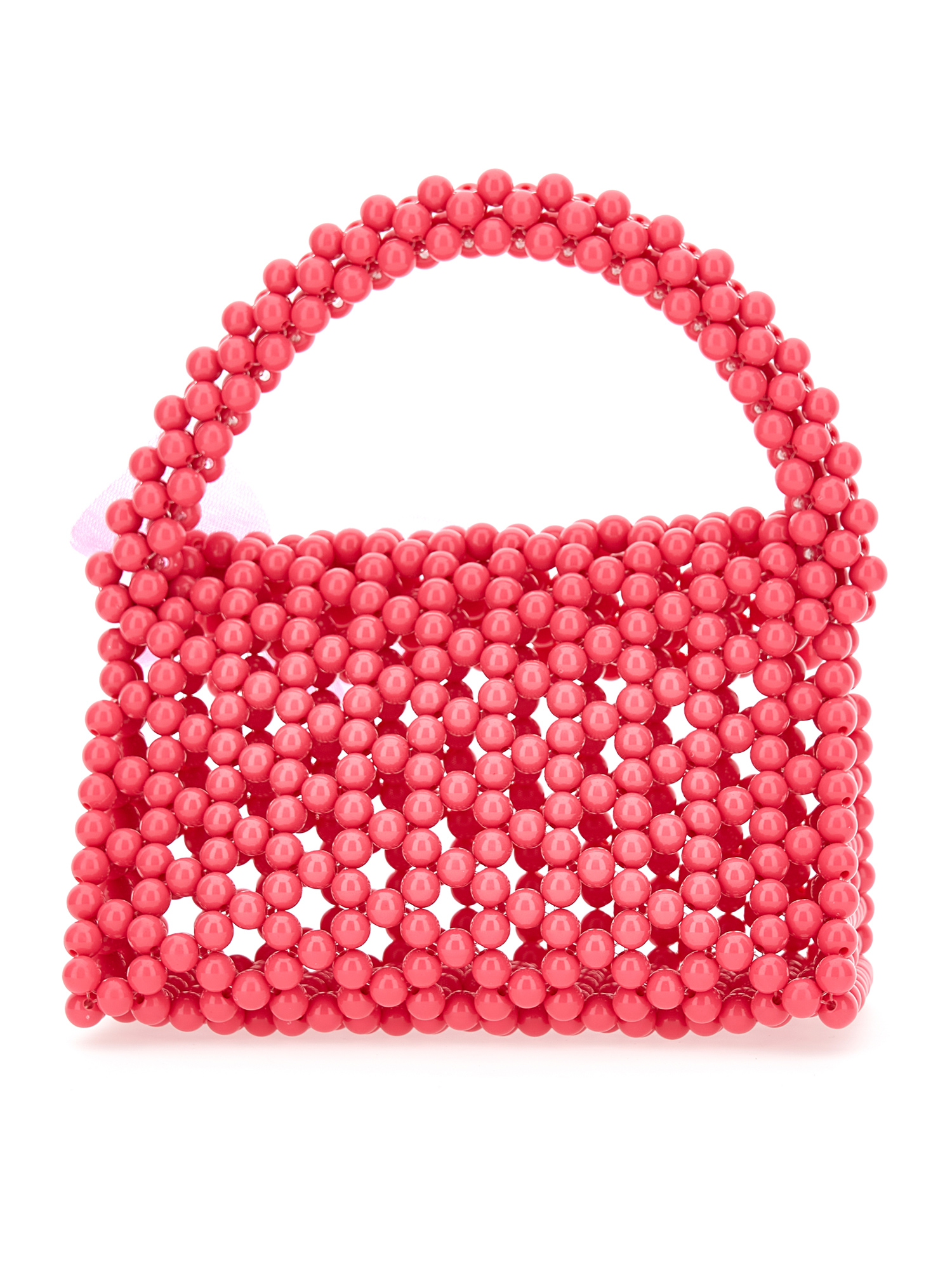 Shop Monnalisa Bon Bon Pearl Bag In Sachet Pink