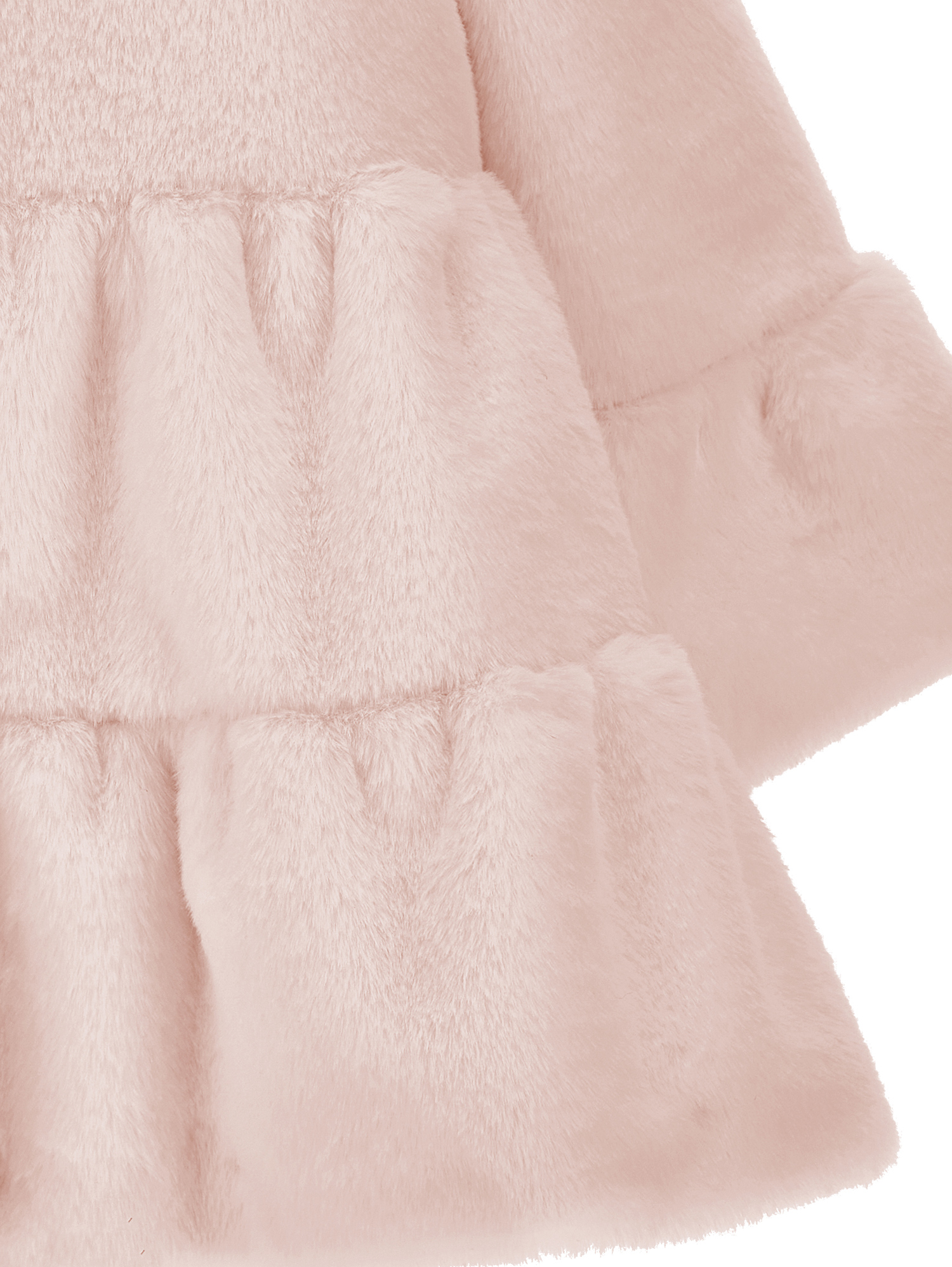 Monnalisa Soft Plush Coat In Shirinking Violet