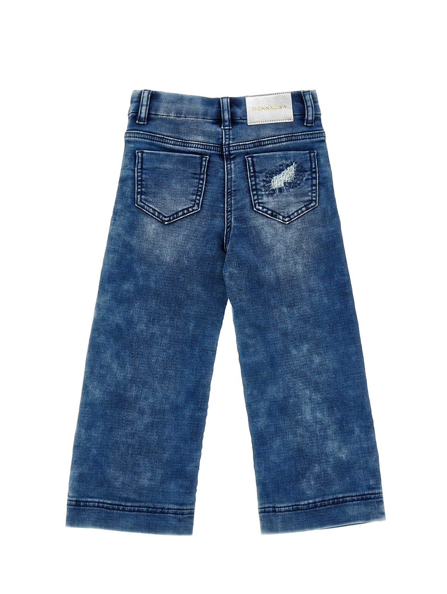 Monnalisa Stretchjeans Mit Strass In Blu Stone Denim
