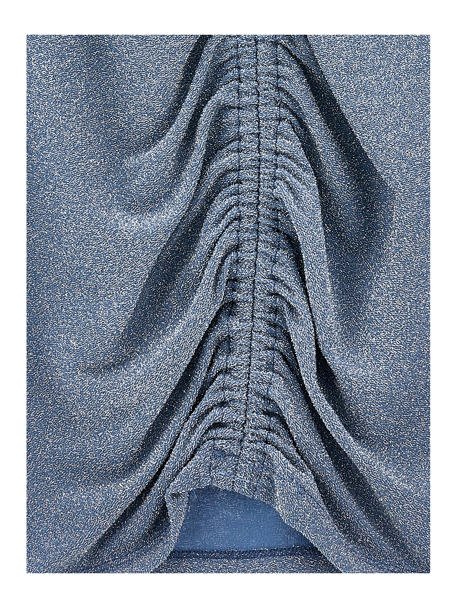 Monnalisa Lurex Knit Dress In Bluestone + Silver
