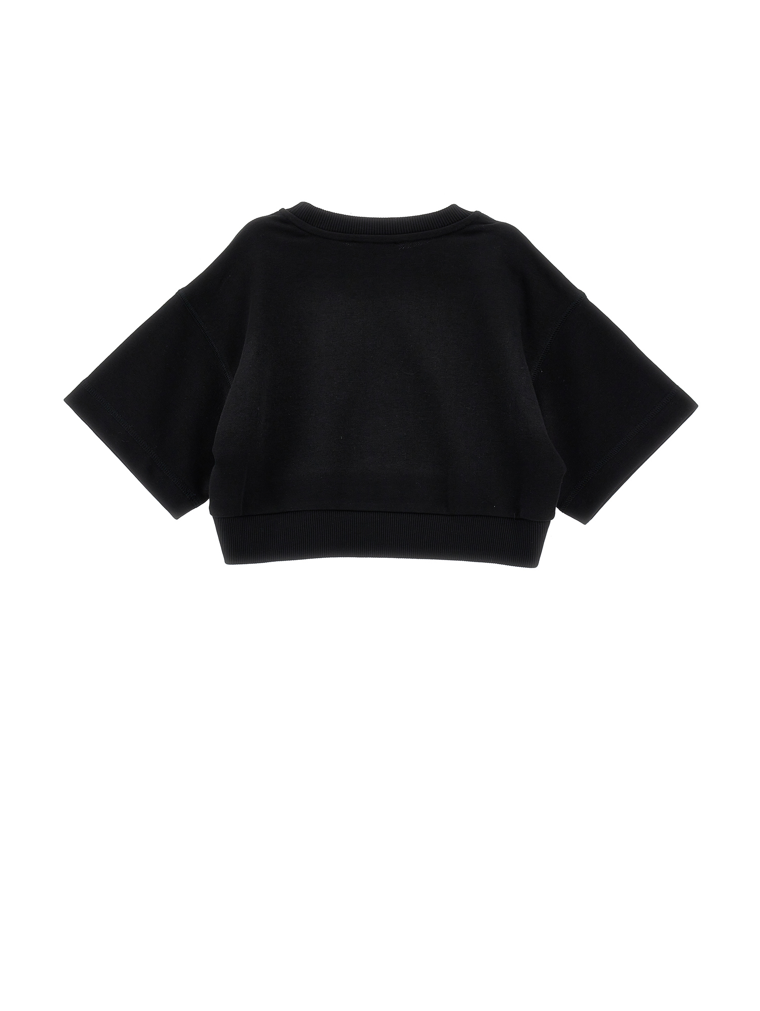 Philosophy Di Lorenzo Serafini Philosophy Kids  Cropped Sweatshirt With Logo In Black