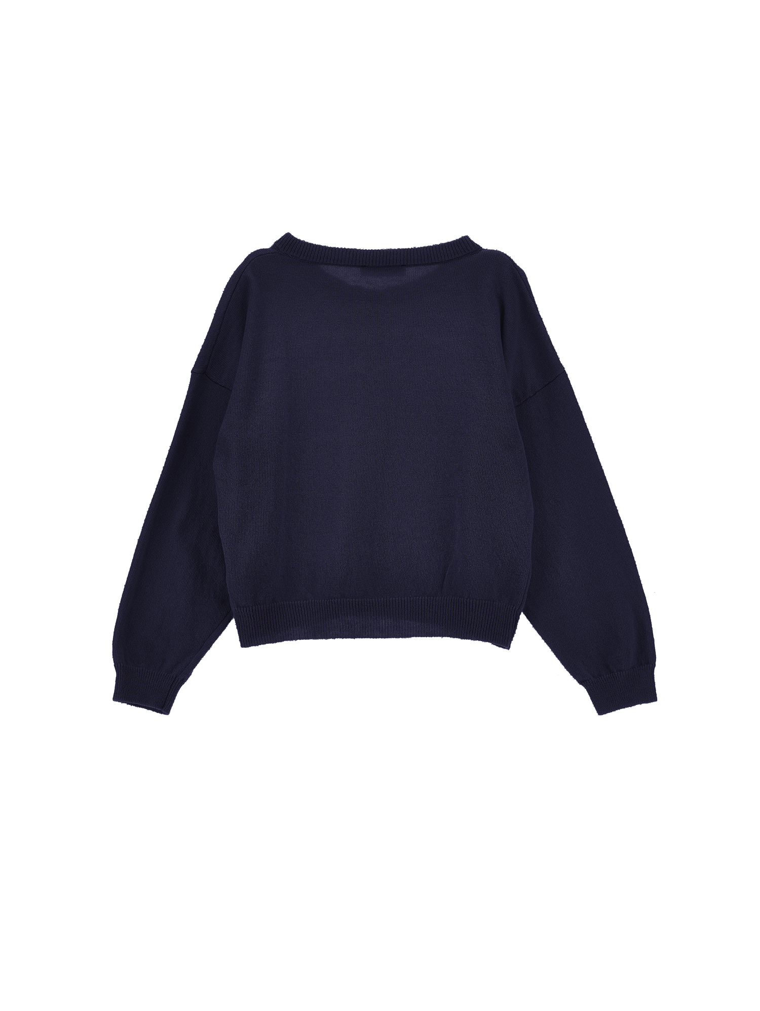 Monnalisa Supersoft Cardigan With Bow In Navy Blue