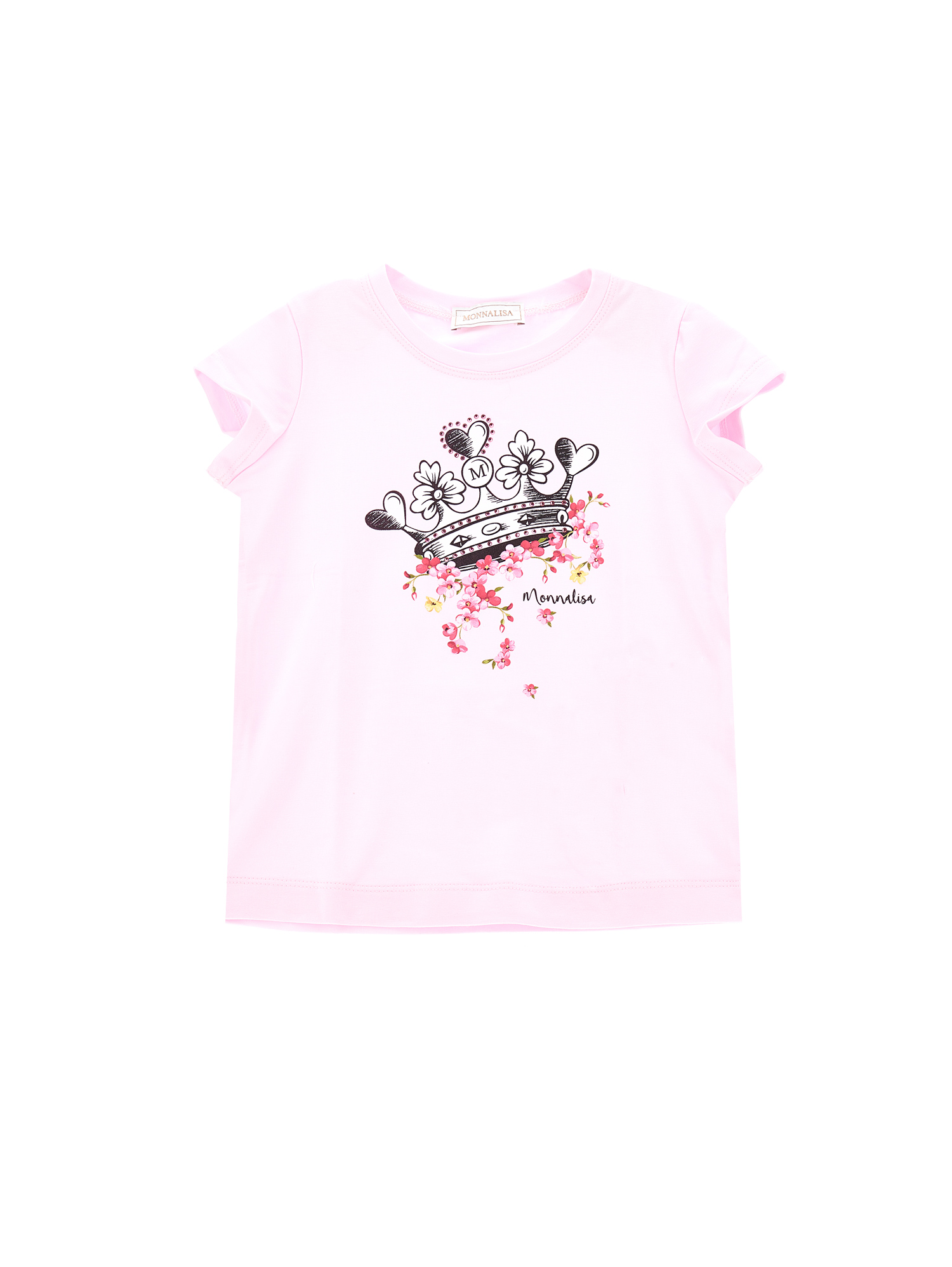 Monnalisa T-shirt cotone con corona