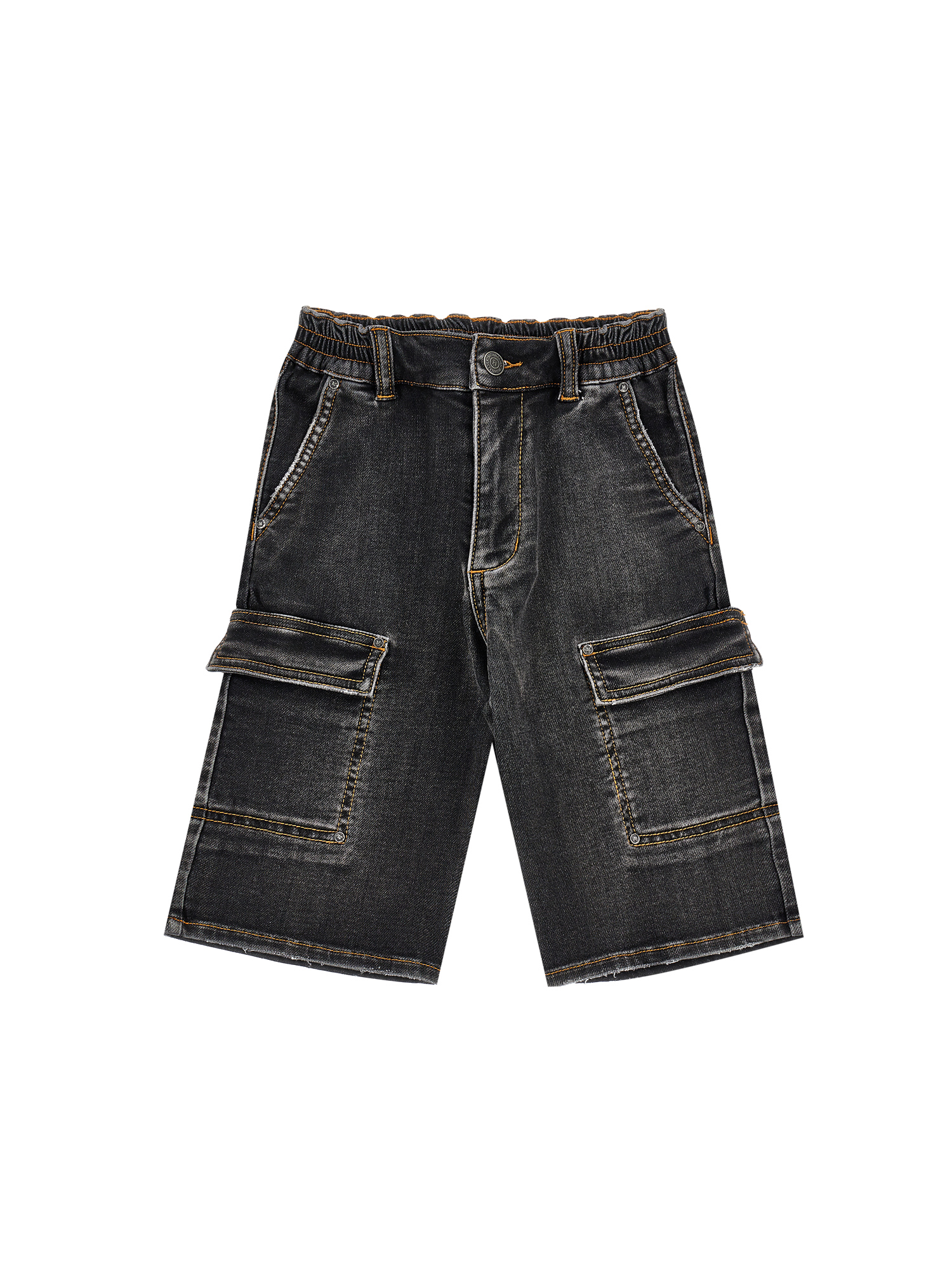 Monnalisa Bermuda cargo denim Mickey Mouse