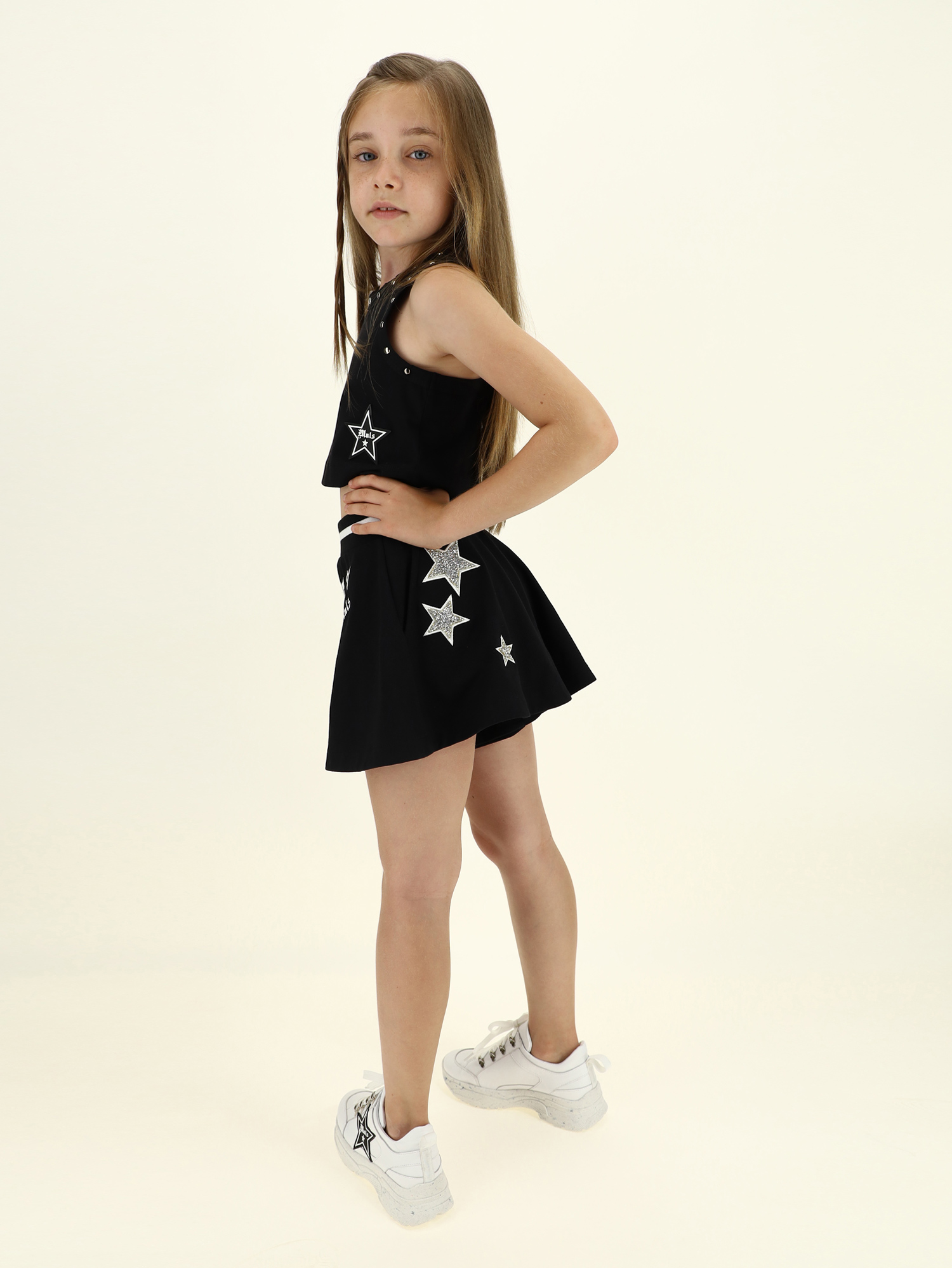 Monnalisa Girls Clothing Tops Camisoles Mini jersey camisole with studs 
