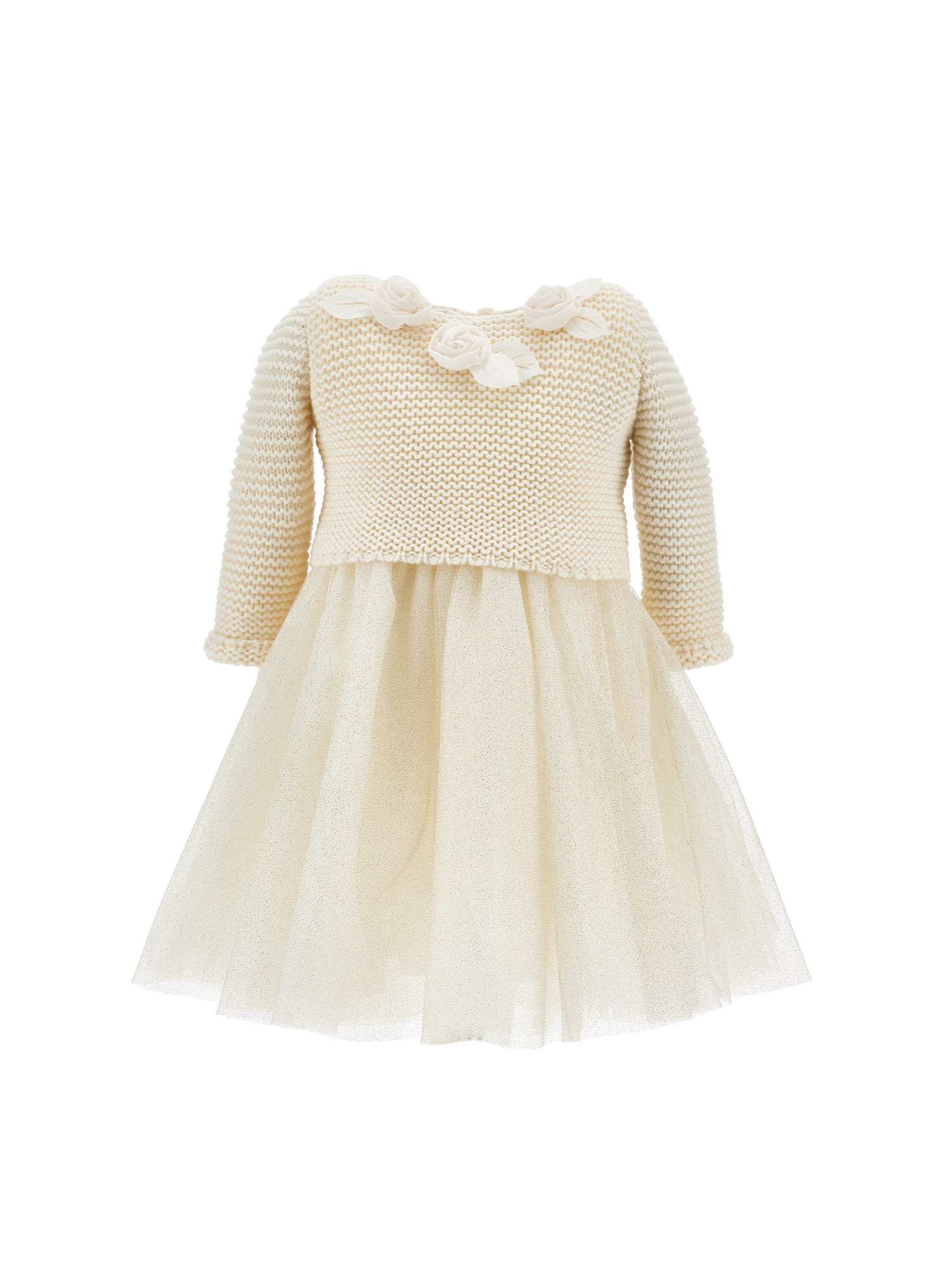 Monnalisa Abito maglia e glitter