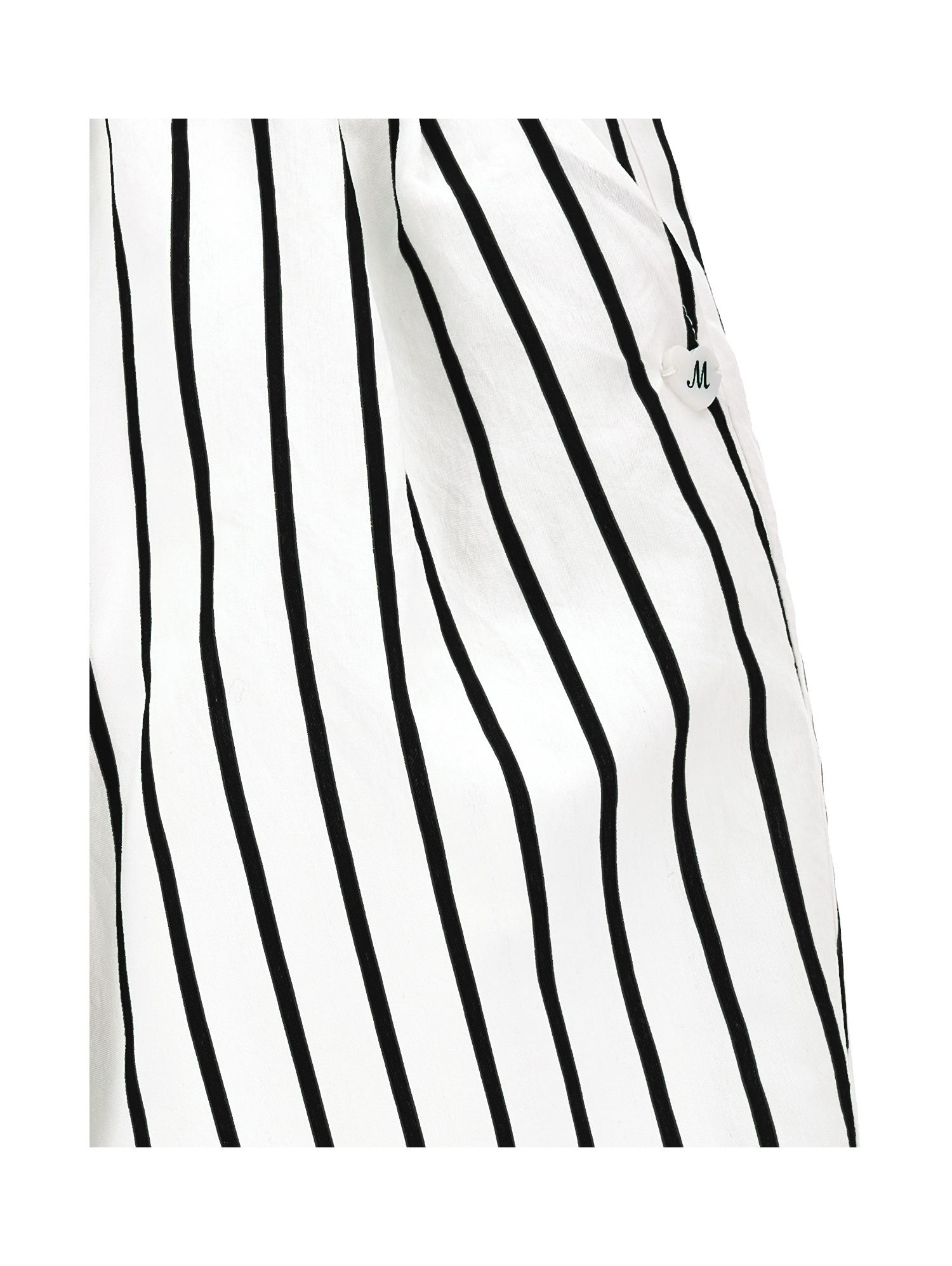 Shop Monnalisa Comfy Alternate Stripe Trousers In White + Black