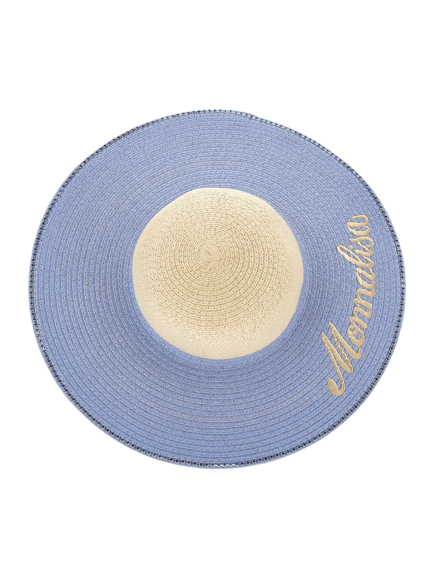 Monnalisa Hat With Chain In Light Blue