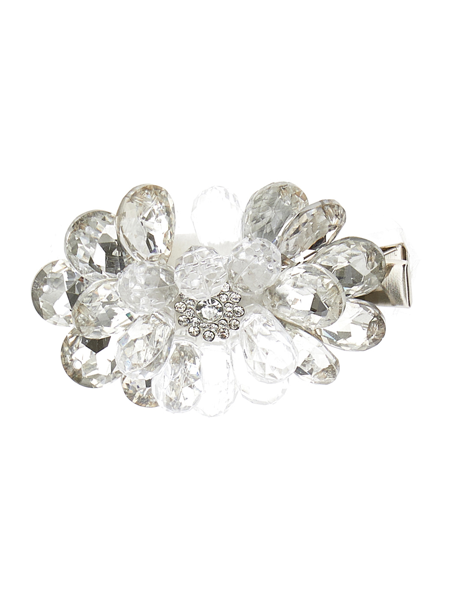 Monnalisa Kids' Crystal-embellished Hair Clip In Baby Blue + Crystal