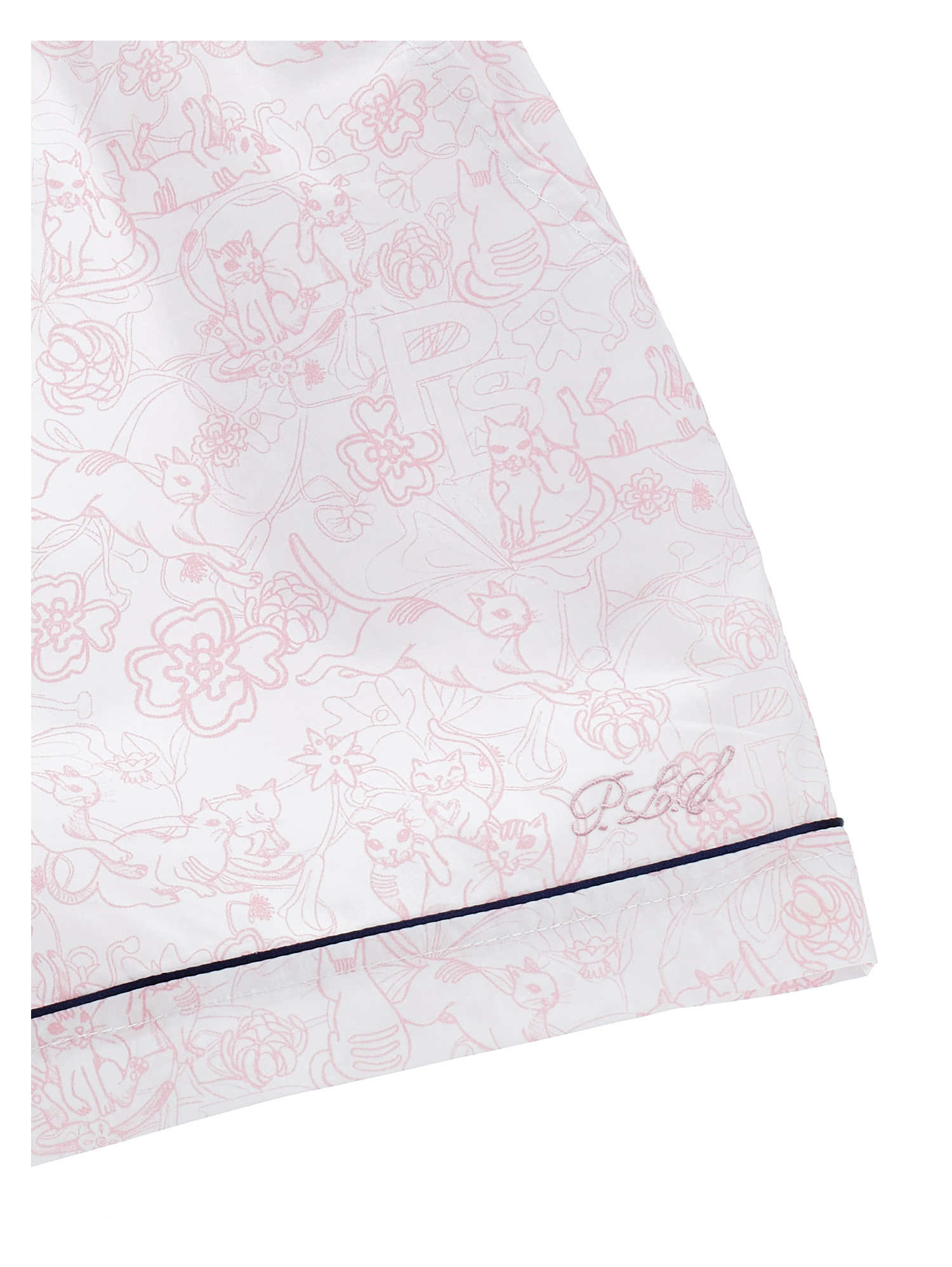 Philosophy Di Lorenzo Serafini Philosophy Kids  Cotton Shorts With Floral Print In Pink