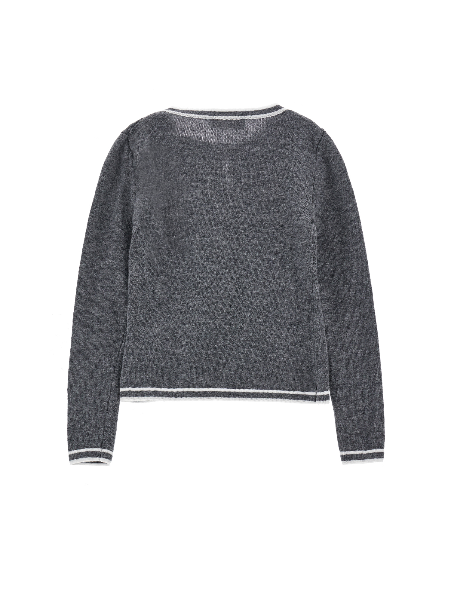 Monnalisa Supersoft Two-tone Cardigan In Grey
