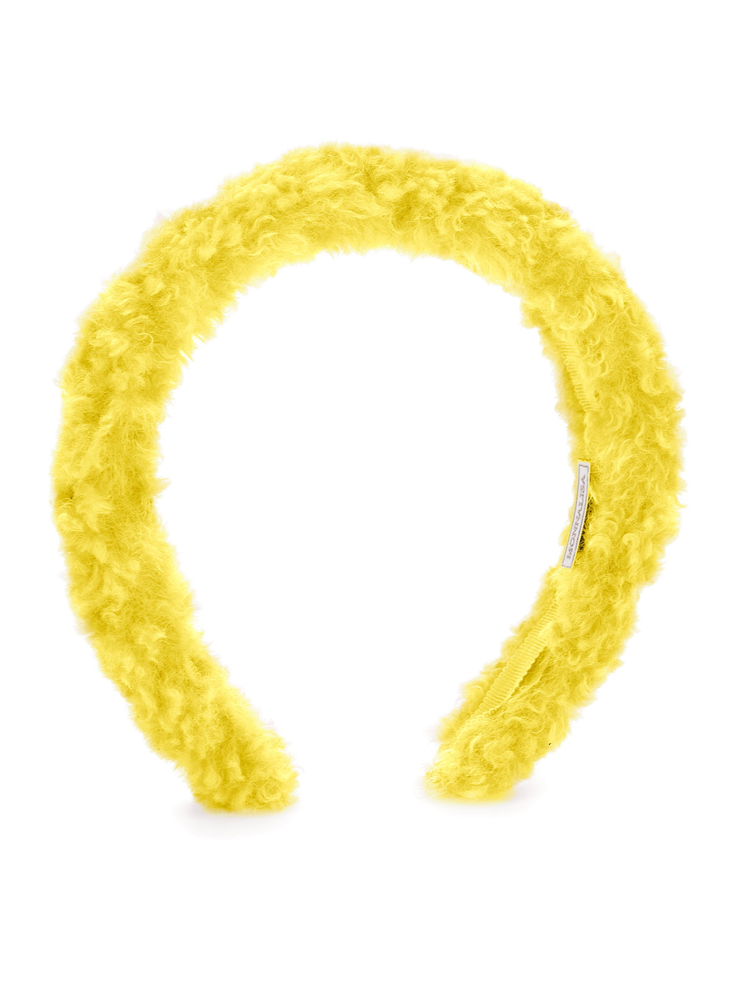 Monnalisa Plush Headband In Light Yellow