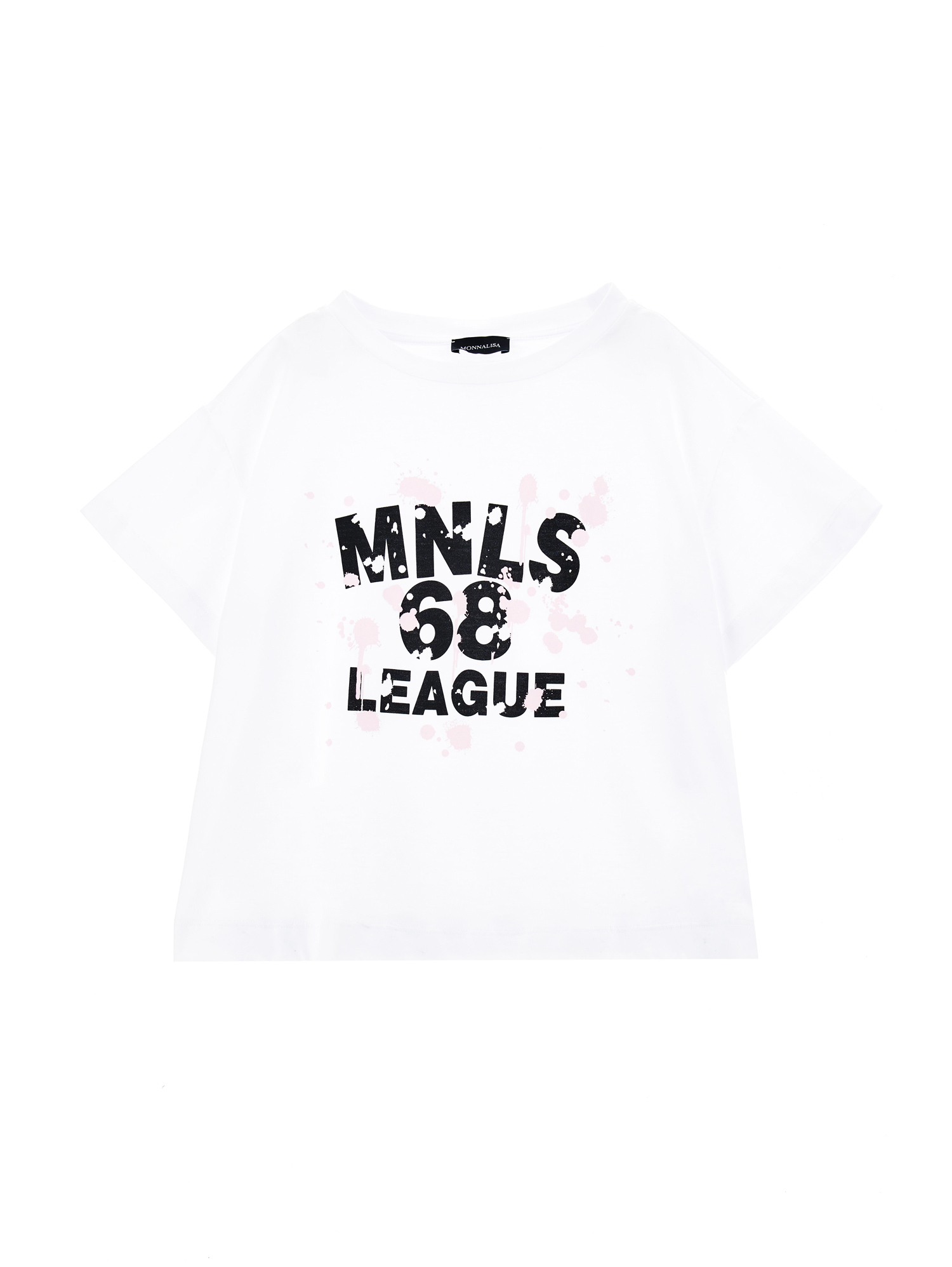 Monnalisa Jersey T-shirt With Mnls 68 In White