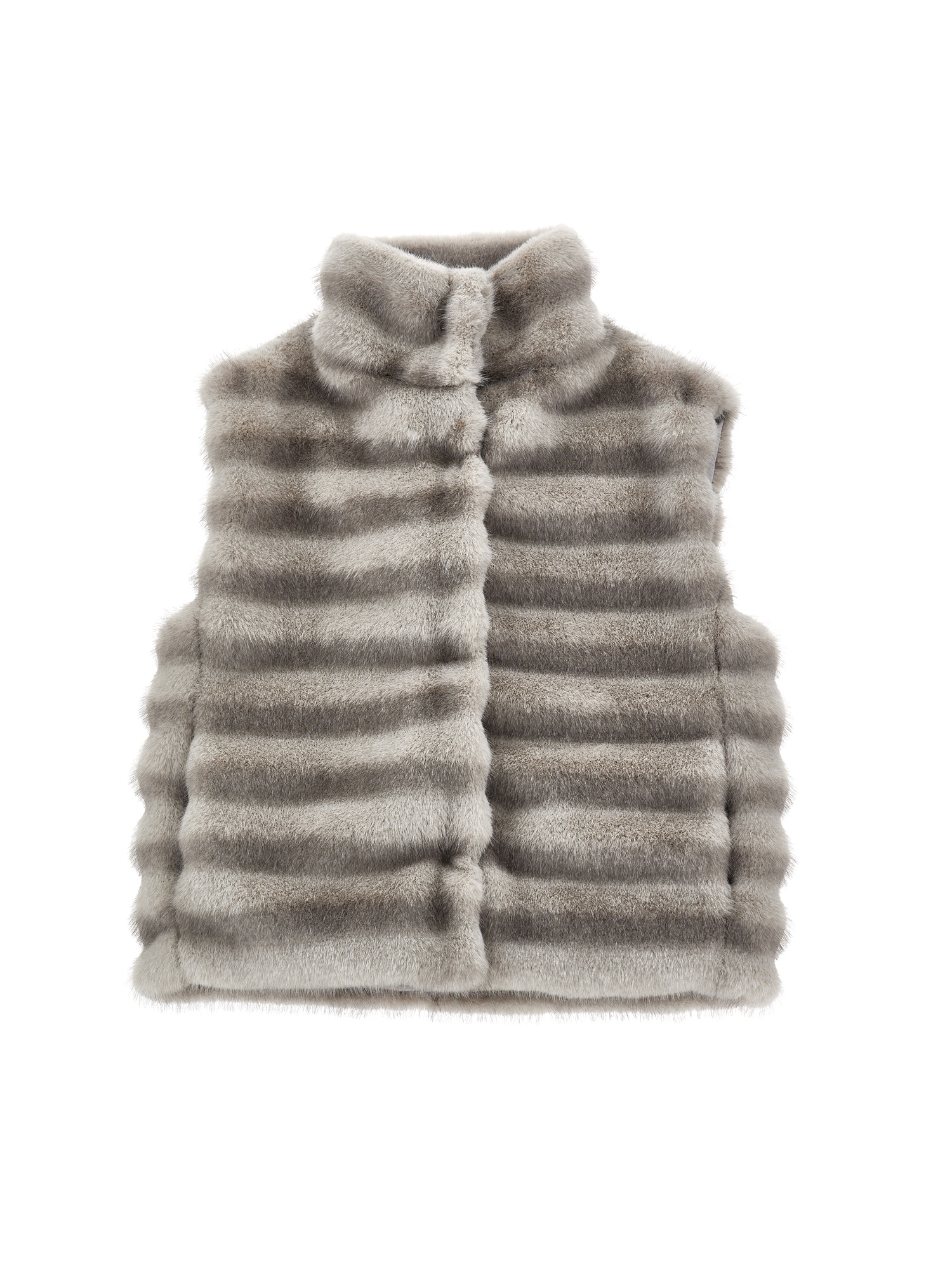 Monnalisa Plush Vest In Gray