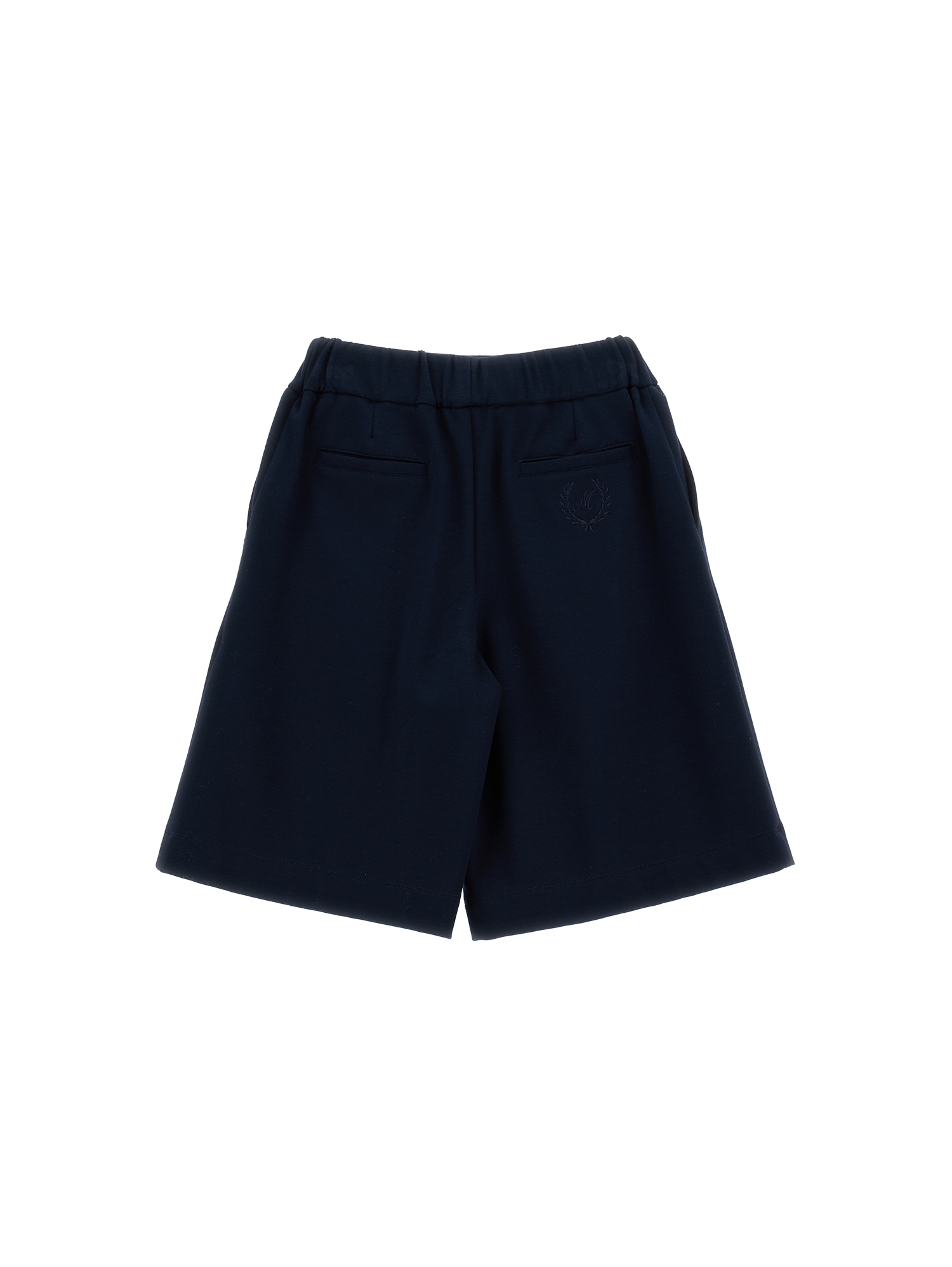 Monnalisa Milano Stitch Bermuda Shorts In Dark Blue