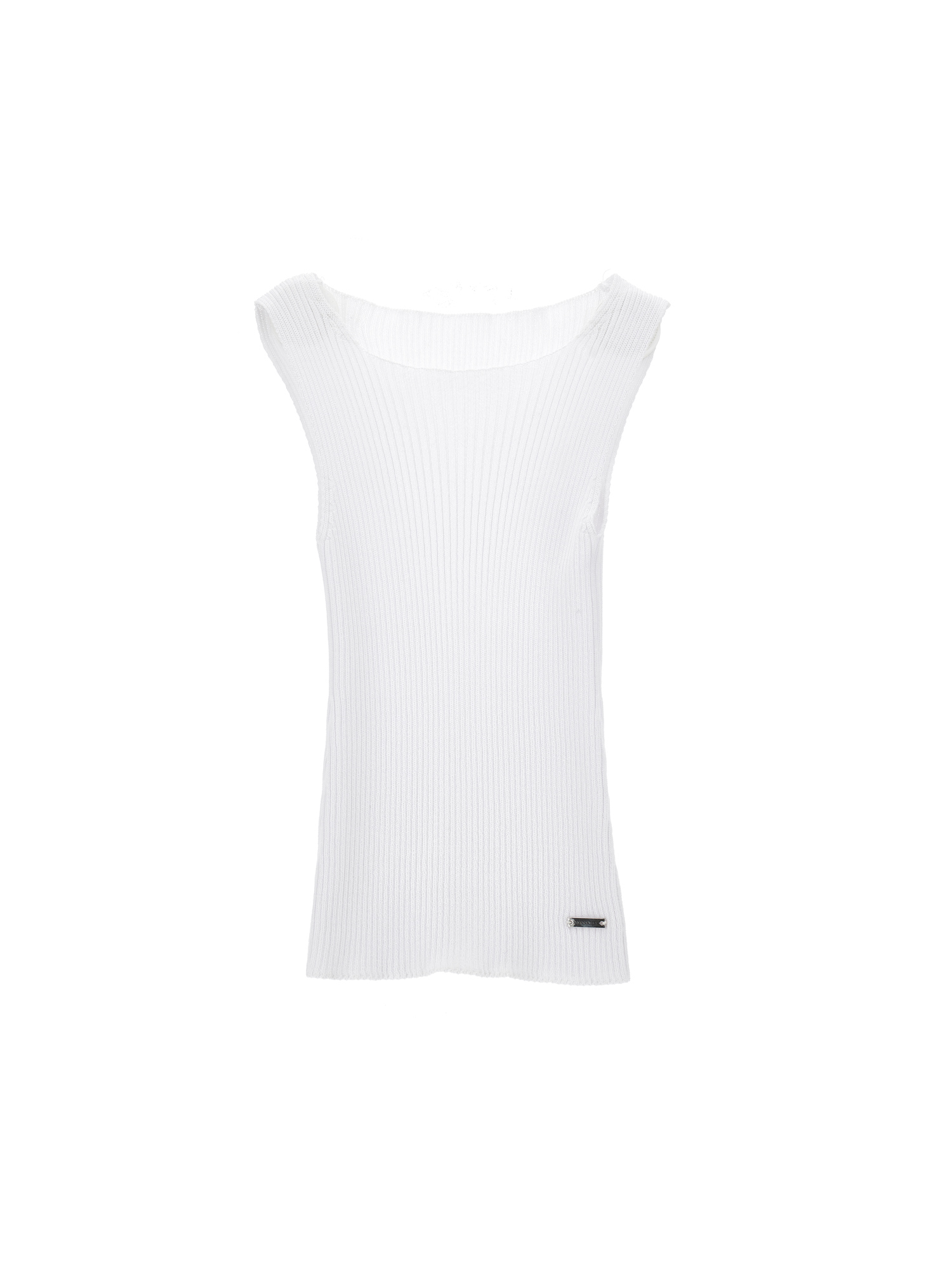 Monnalisa Knit Tank Top And Crop Top Set In White