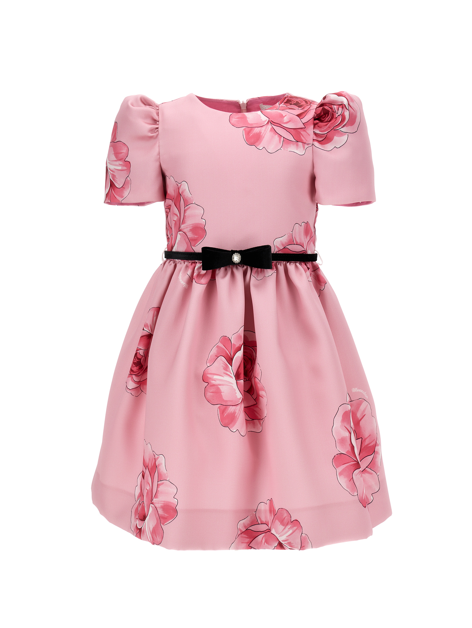 Monnalisa Kids'   Rose Mikado Dress In Pink