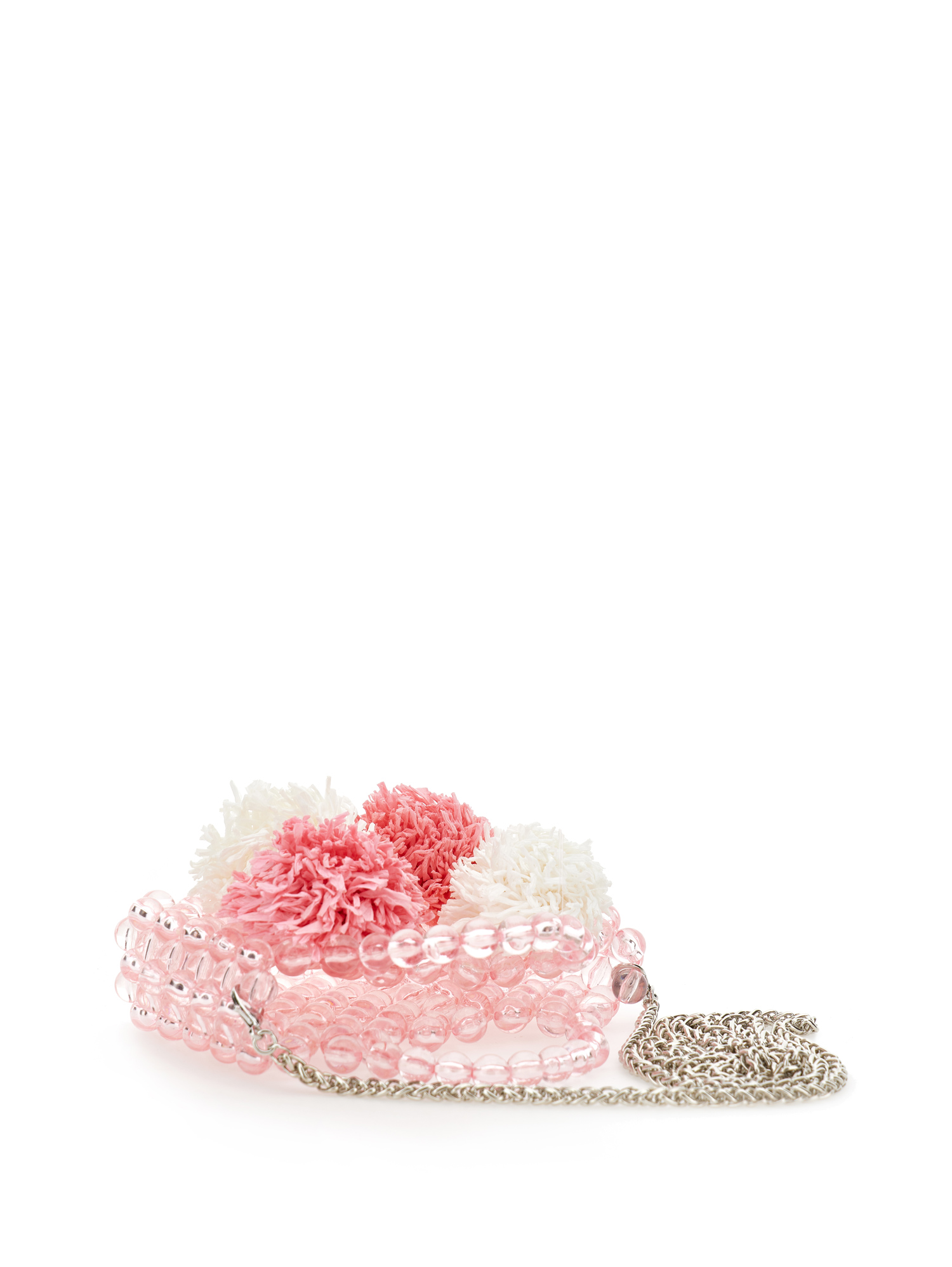 Shop Monnalisa Crochet Pom Pom Bag In Rosa Fairy Tale