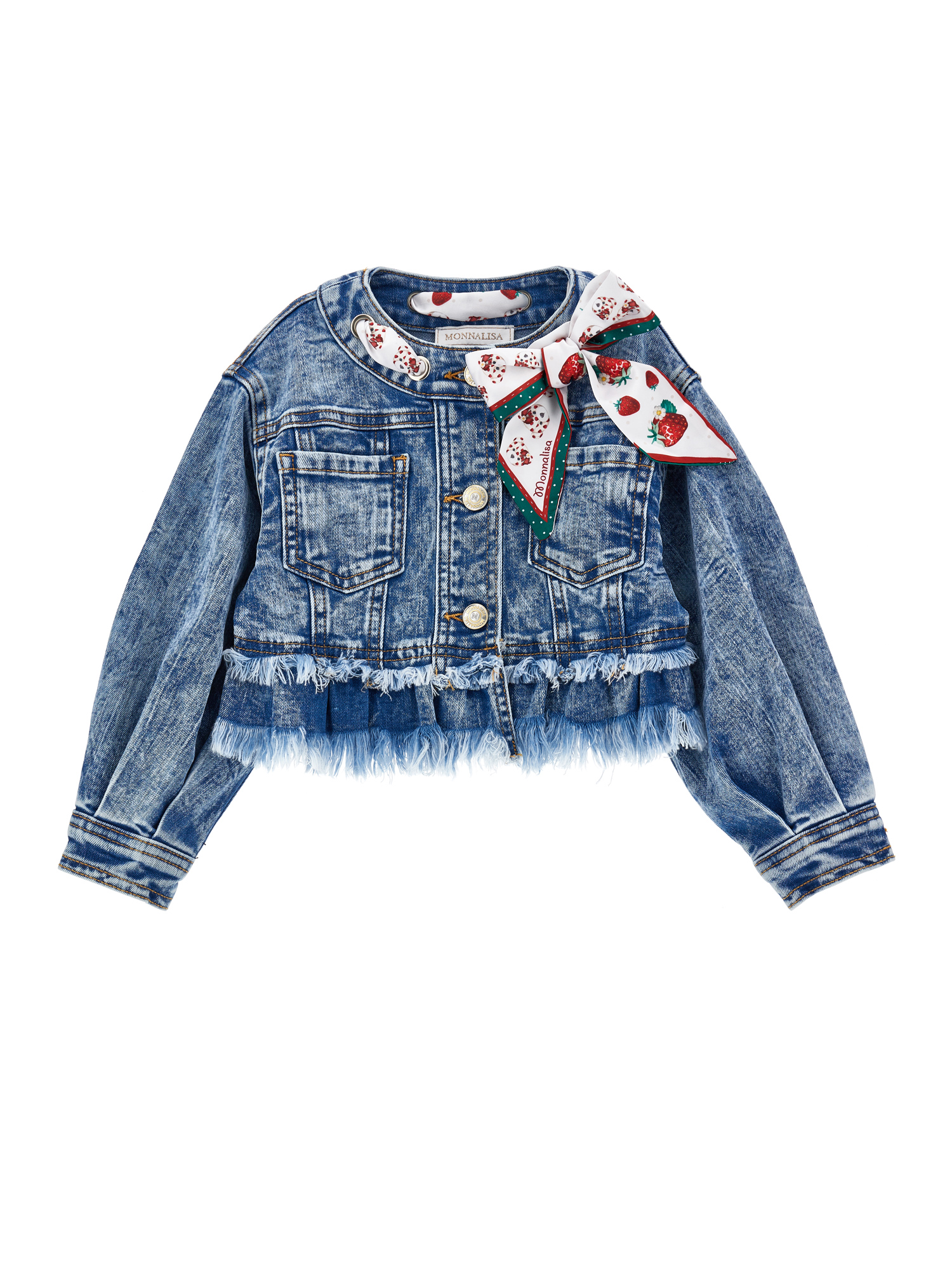 Monnalisa Giacchino jeans foulard
