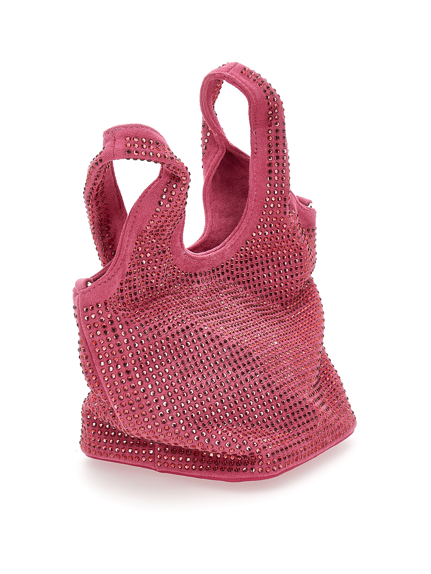 Monnalisa Soft Rhinestone Bag In Fuchsia