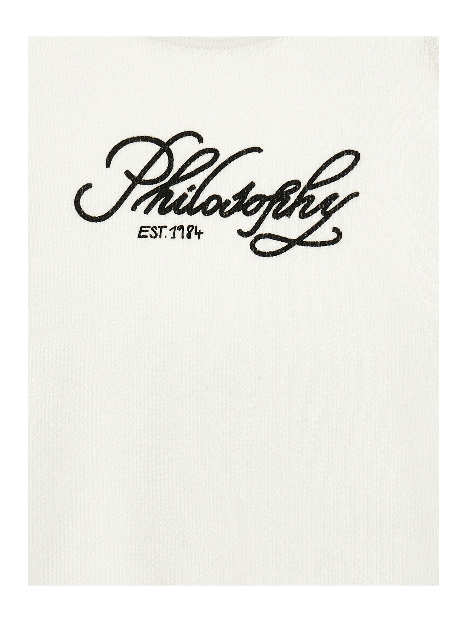 Philosophy Di Lorenzo Serafini Philosophy Kids  Philosophy Logo Ribbed Cotton T-shirt In Neutral