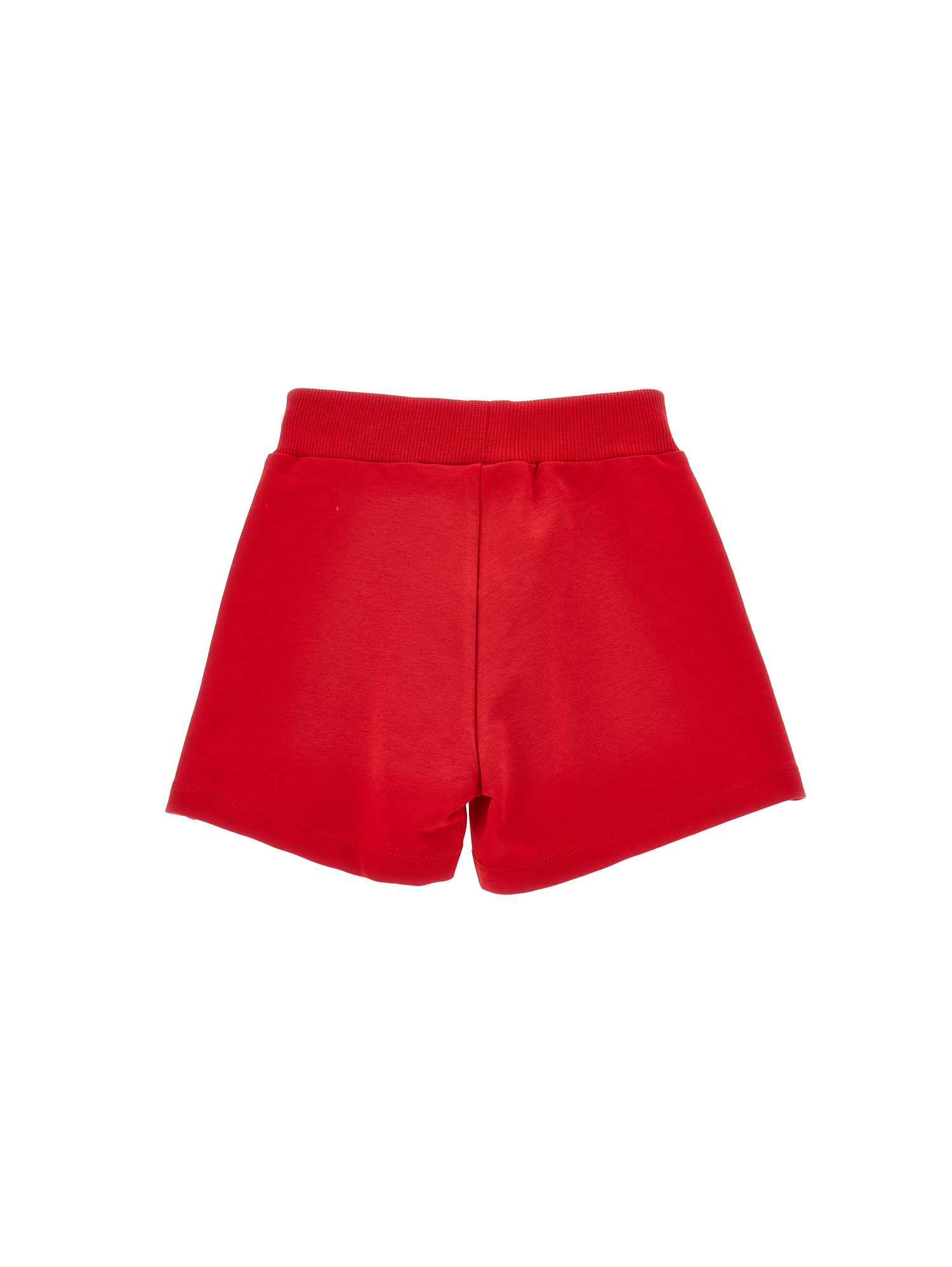Monnalisa Two-tone Fleece Shorts In Red