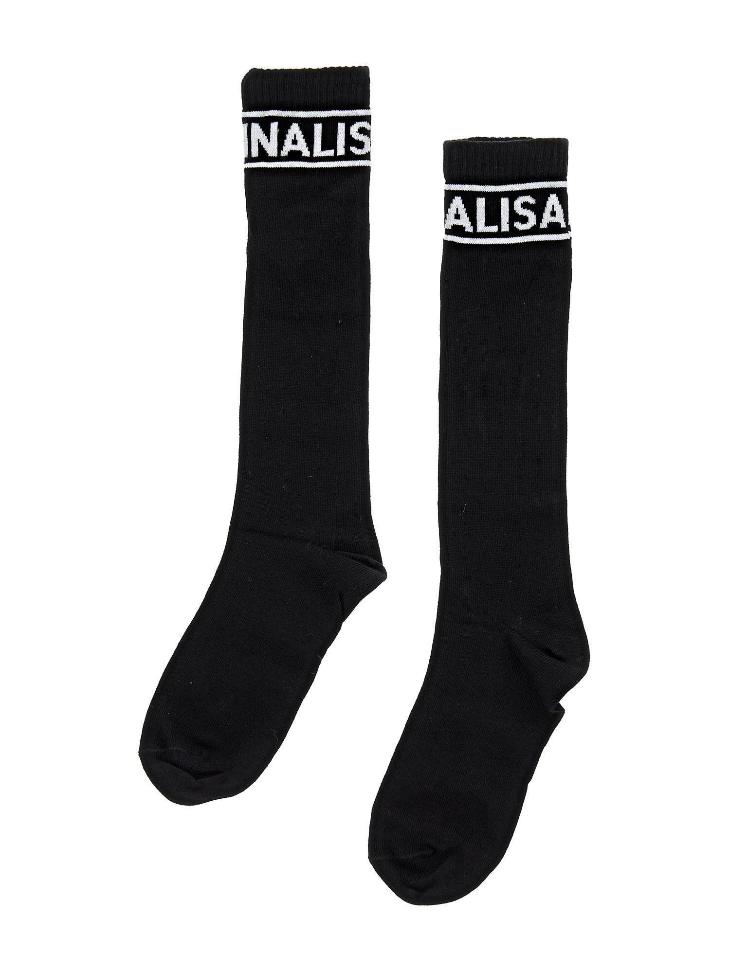 Shop Monnalisa Warm Cotton Socks In Black