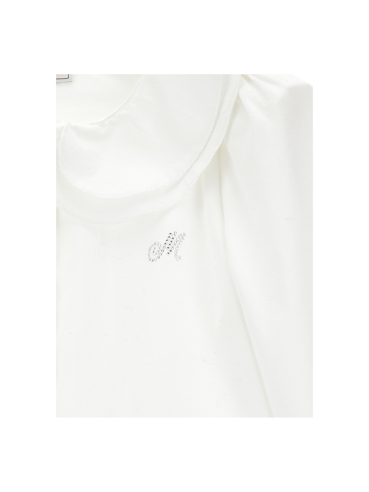 Monnalisa Organic Cotton Shirt With Elegant Collar In White
