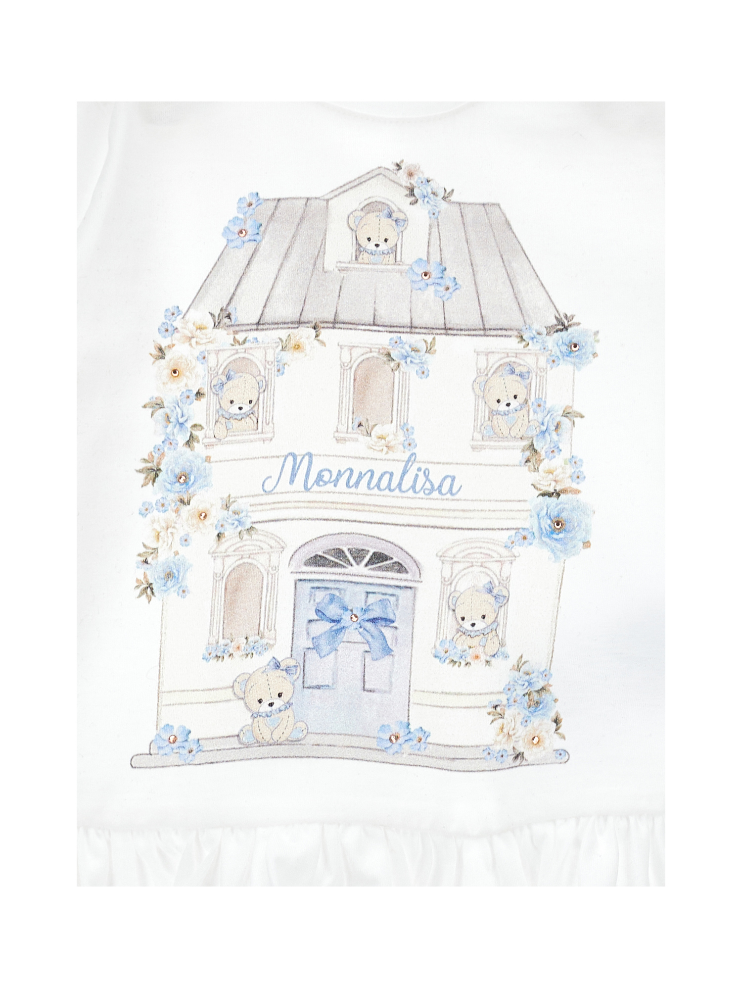 Monnalisa Teddy Bear House Set In White