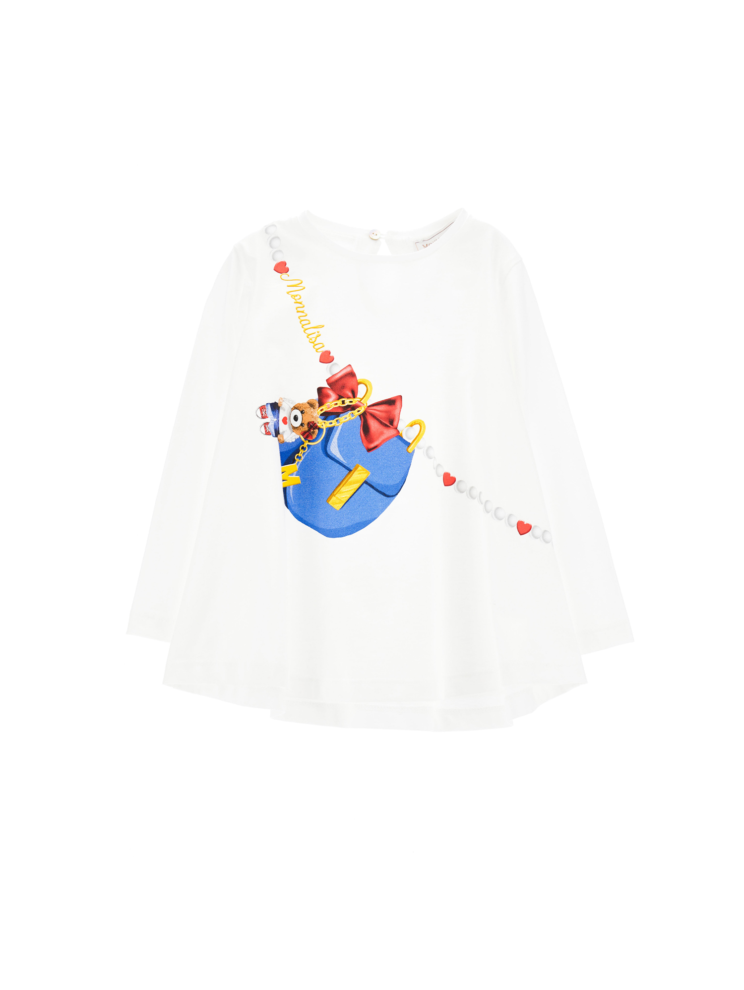 Monnalisa Maxi T-shirt jersey stampa bag