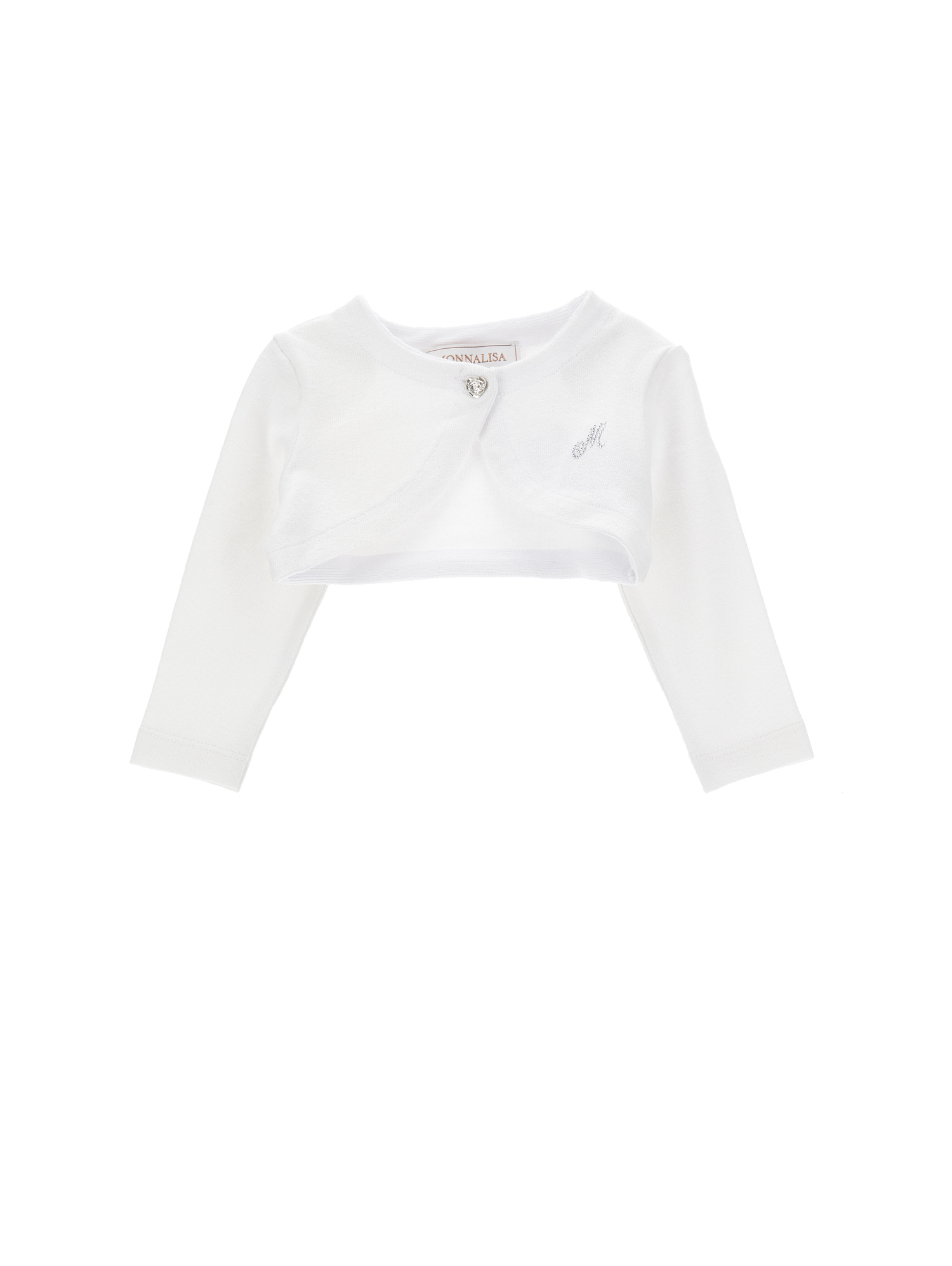 Monnalisa Rounded Cardigan In White