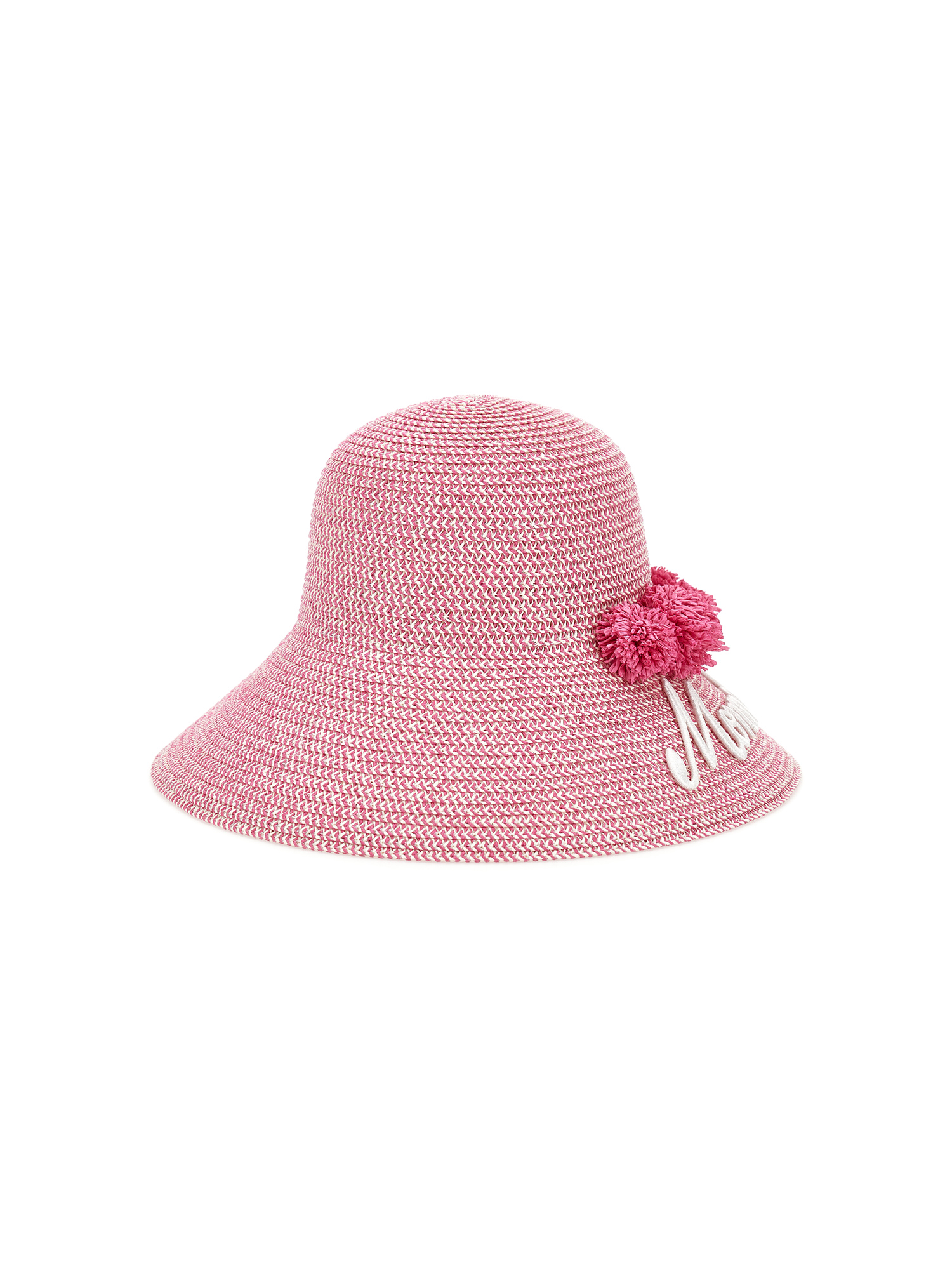 Monnalisa Floral-appliqué Hat In Fuchsia