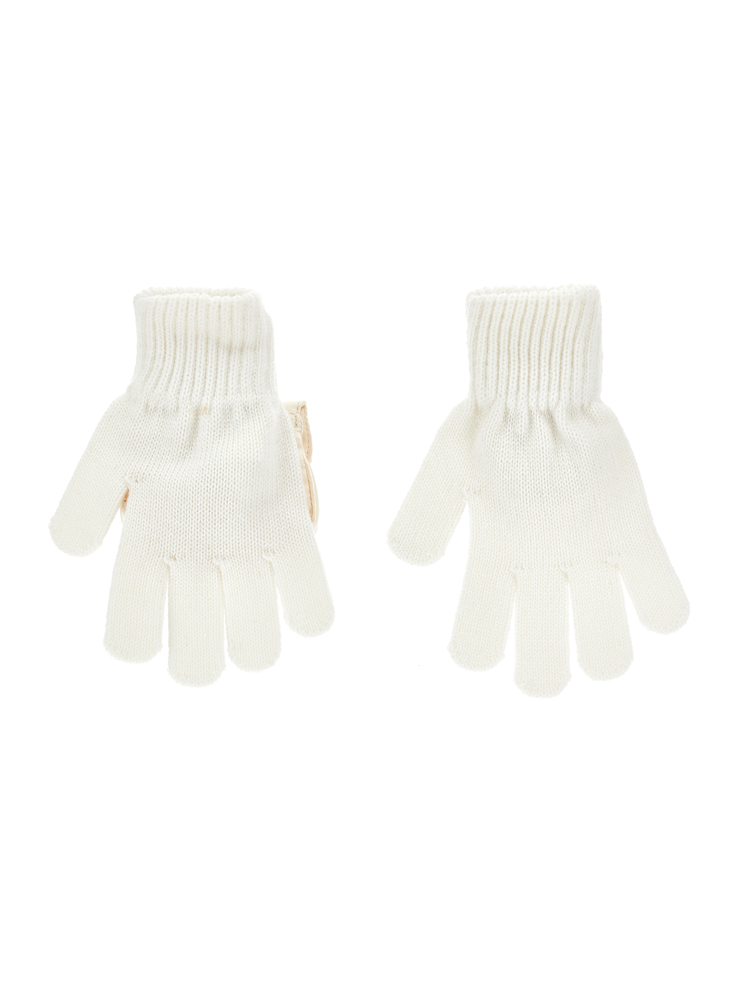 Shop Monnalisa Gloves With Satin Pocket In Cream