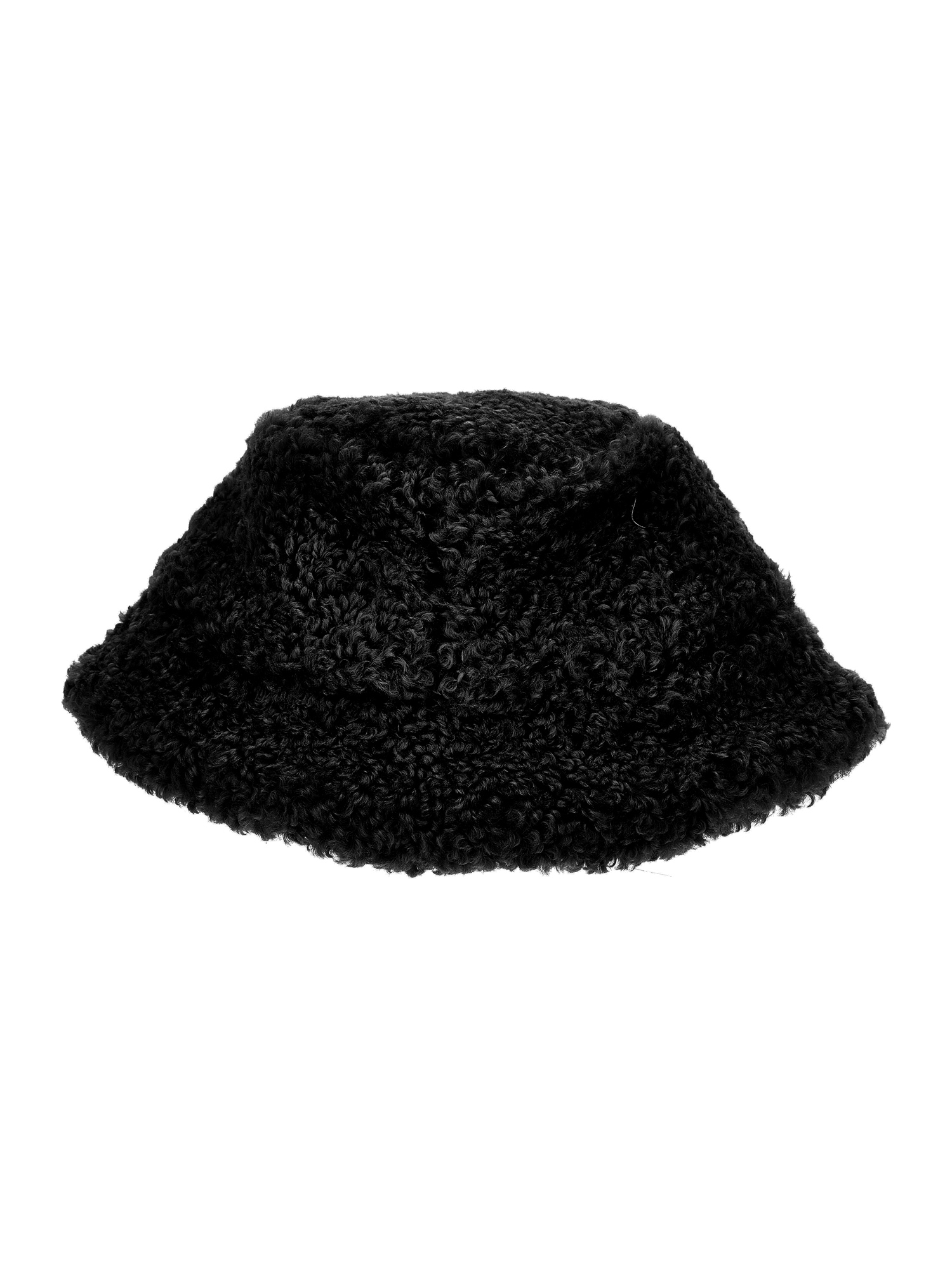 Shop Monnalisa Plush Bucket Hat In Black