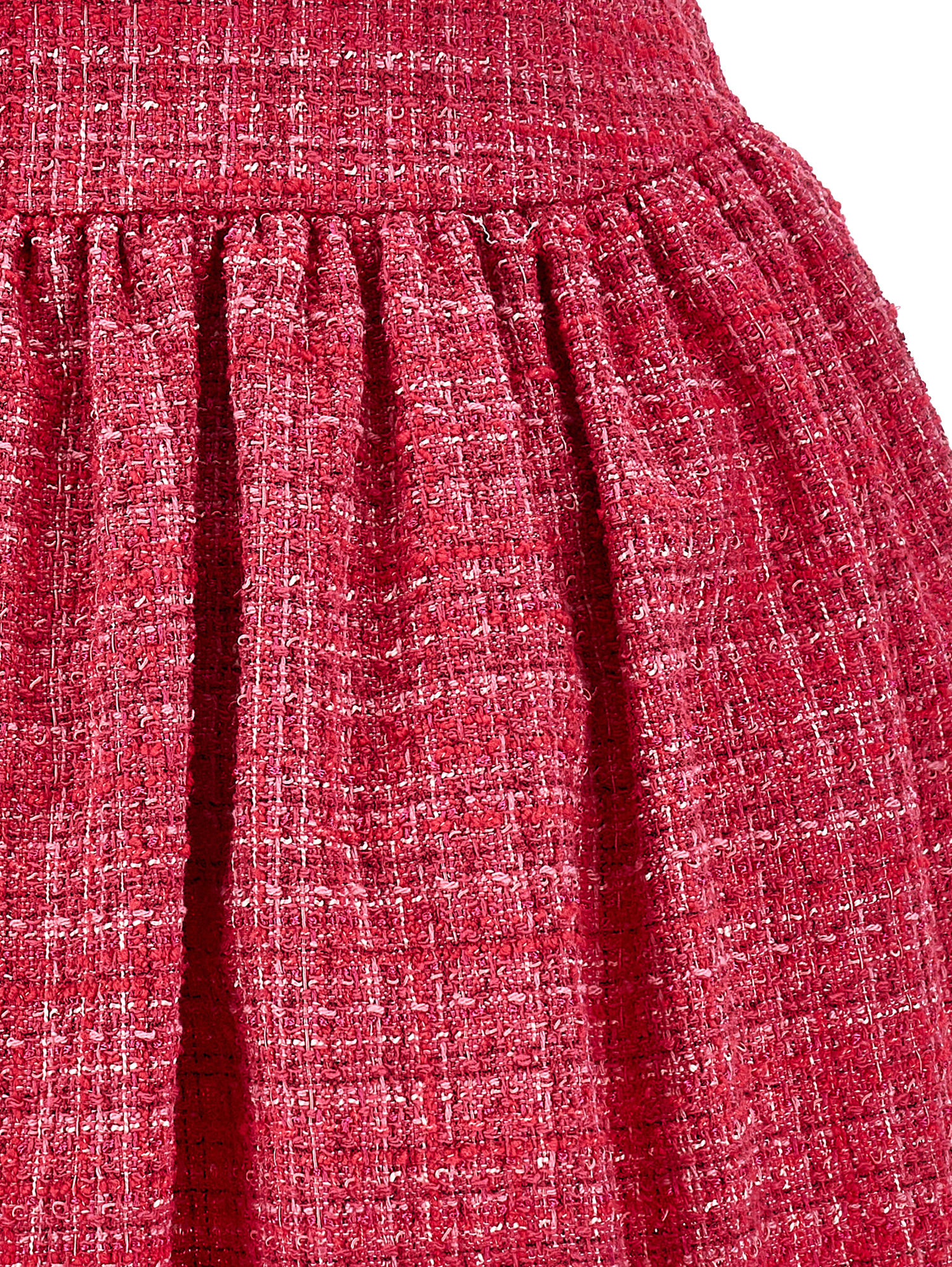 Monnalisa Melange Bouclé Skirt In Fuchsia