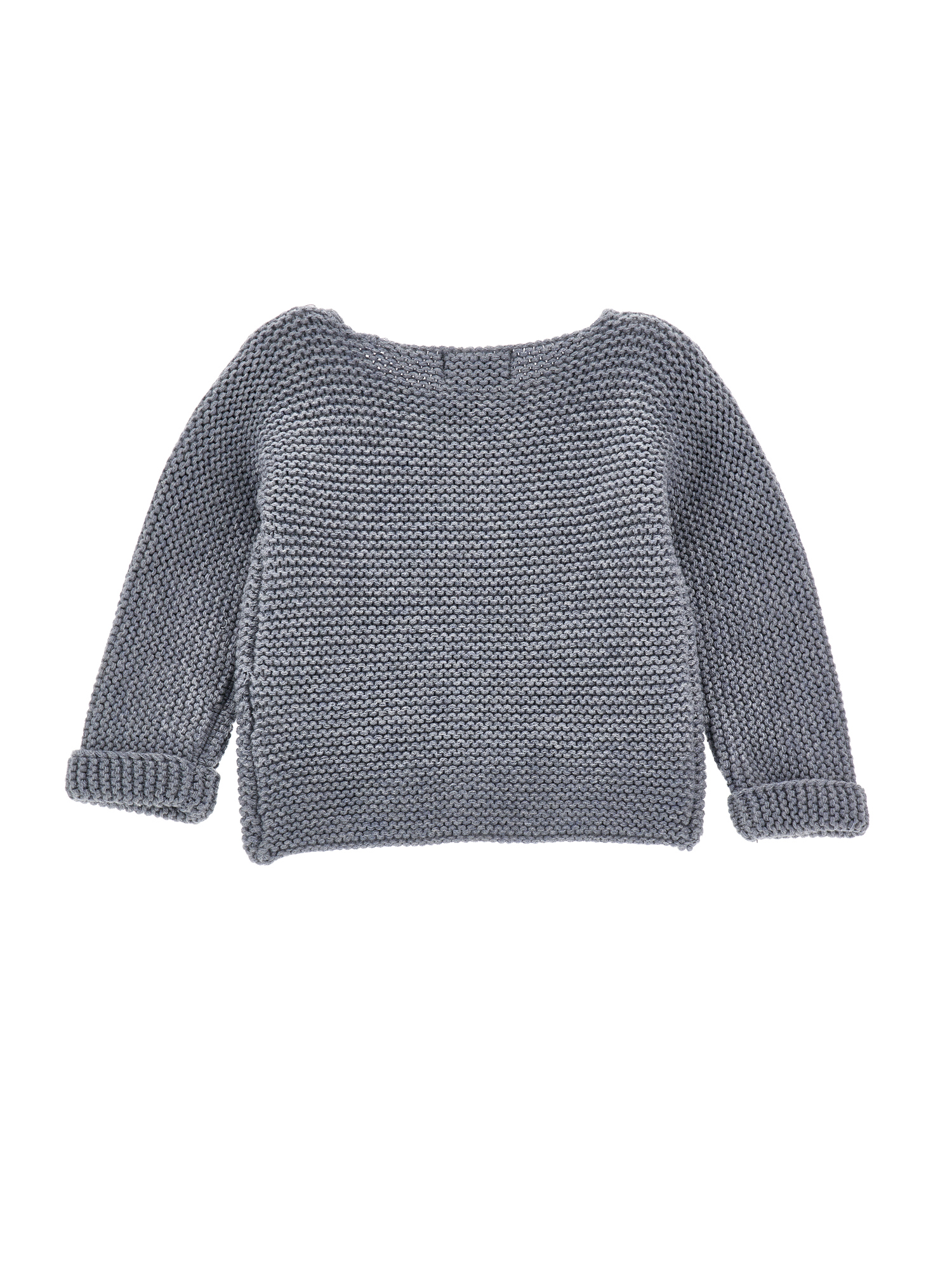 Monnalisa Knitted Cardigan In Grey