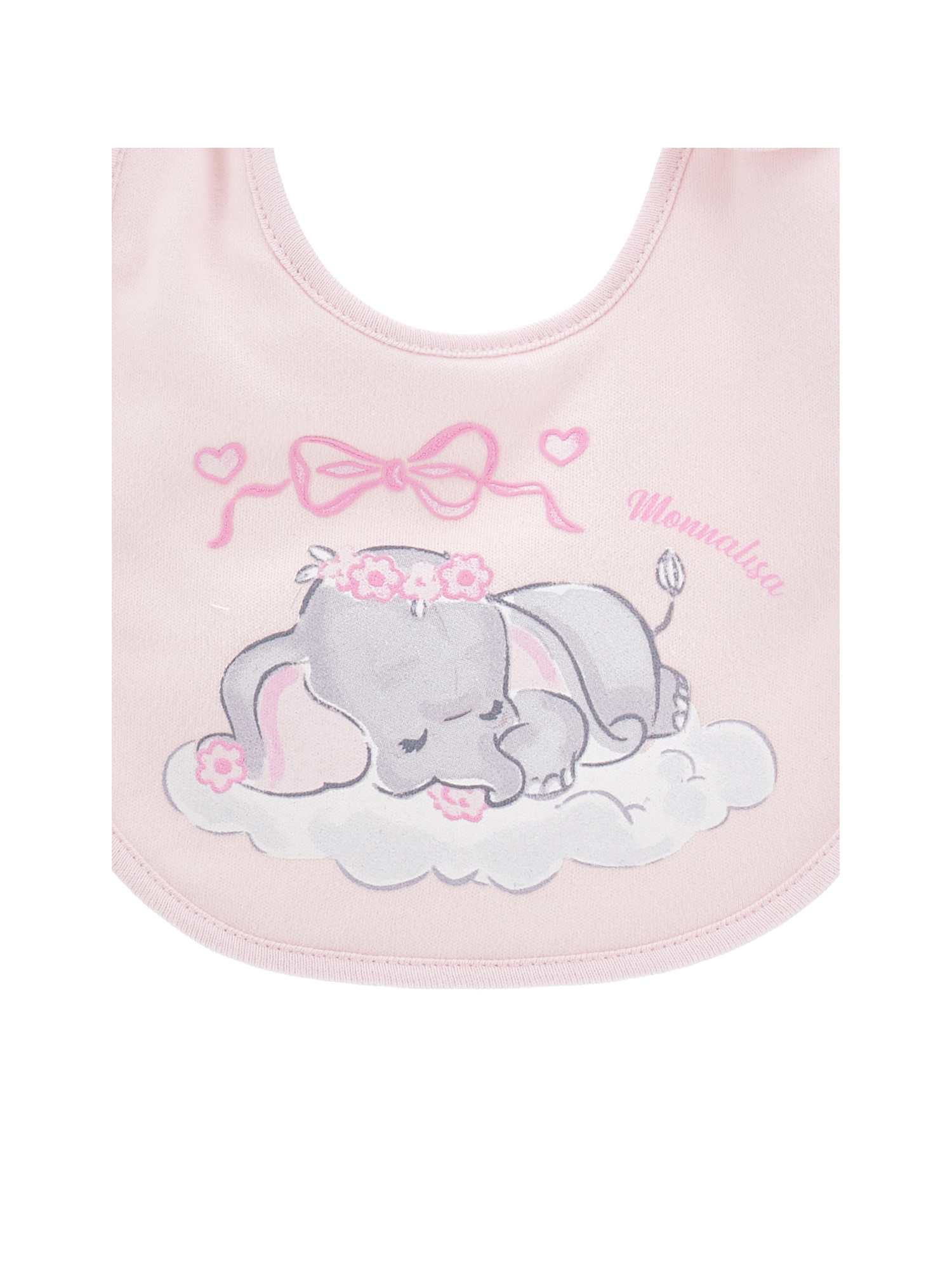 Monnalisa Dumbo 3-piece Set In Cream + Pink