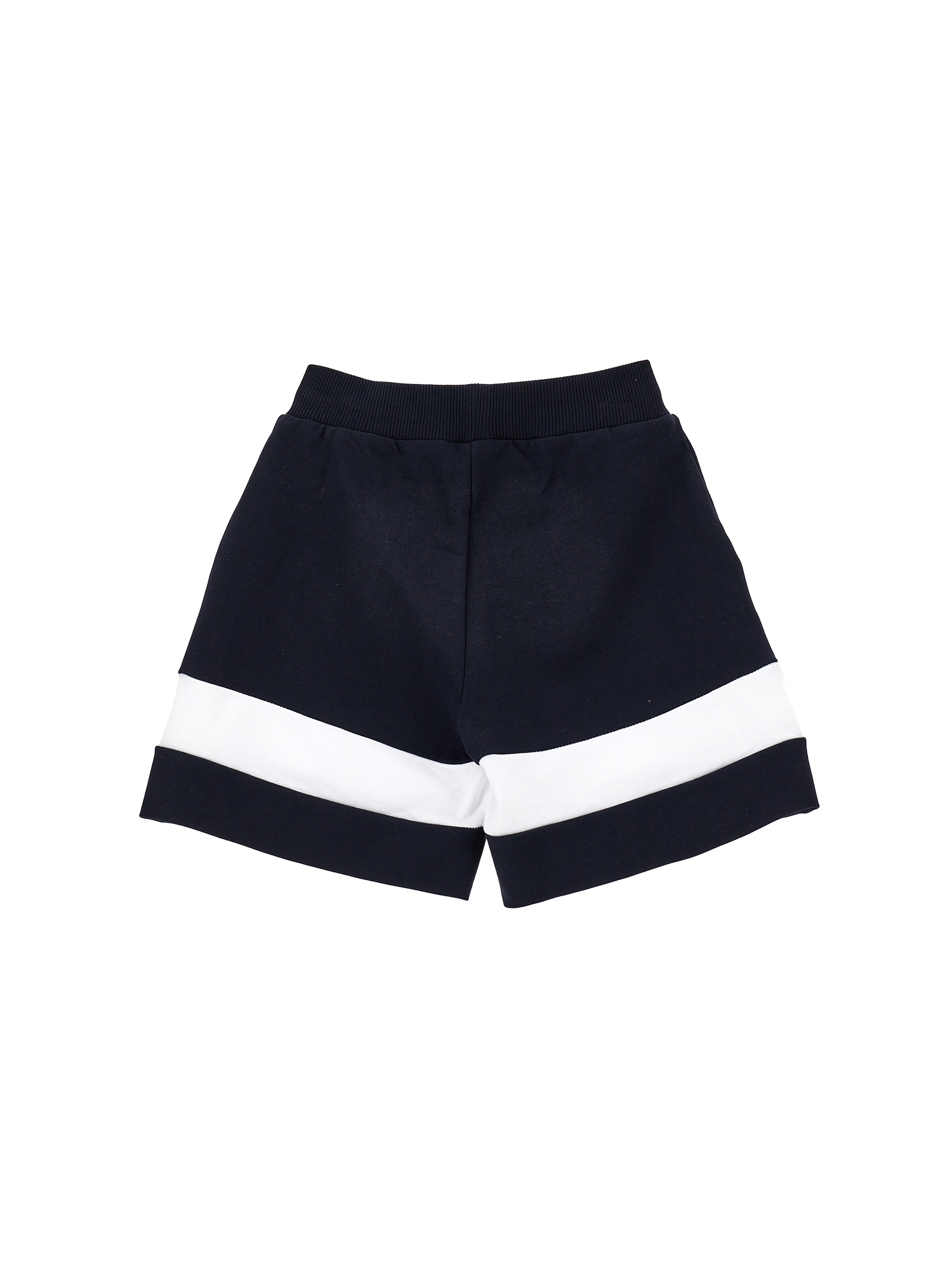 Shop Monnalisa Nautical Fleece Bermuda Shorts In Blue + White