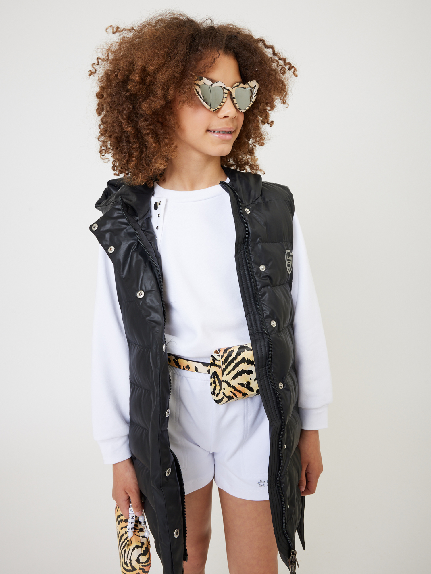 Monnalisa Sweatshirt With Shrug In White