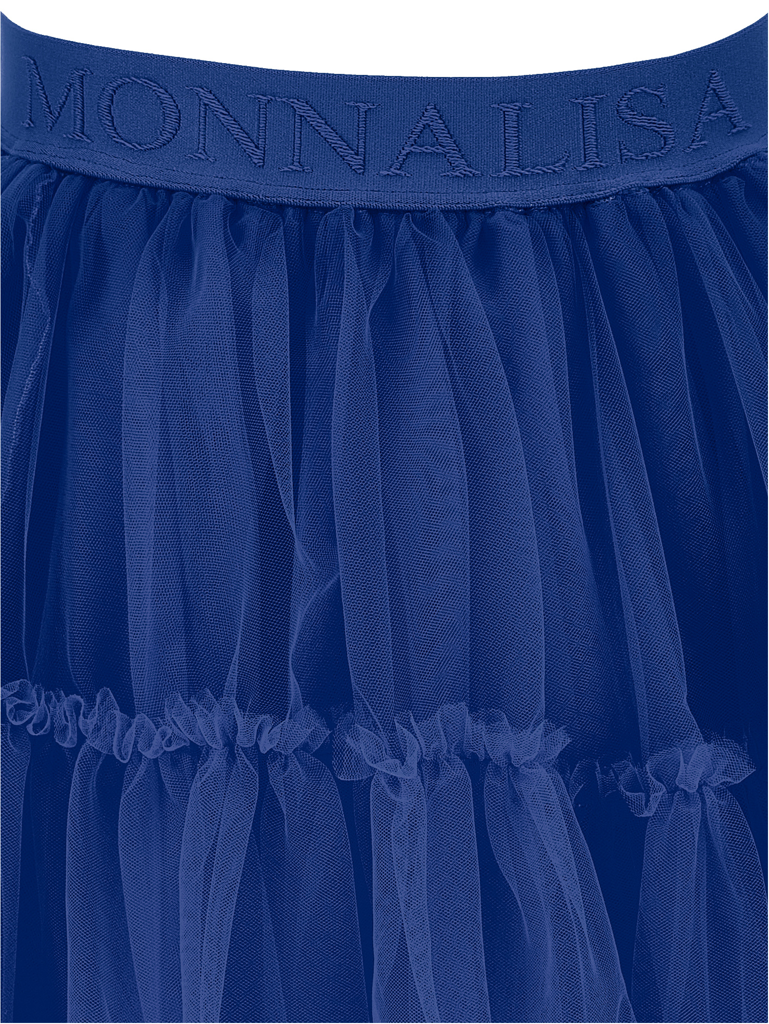 Shop Monnalisa Silk-touch Tulle Skirt In Dark Blue
