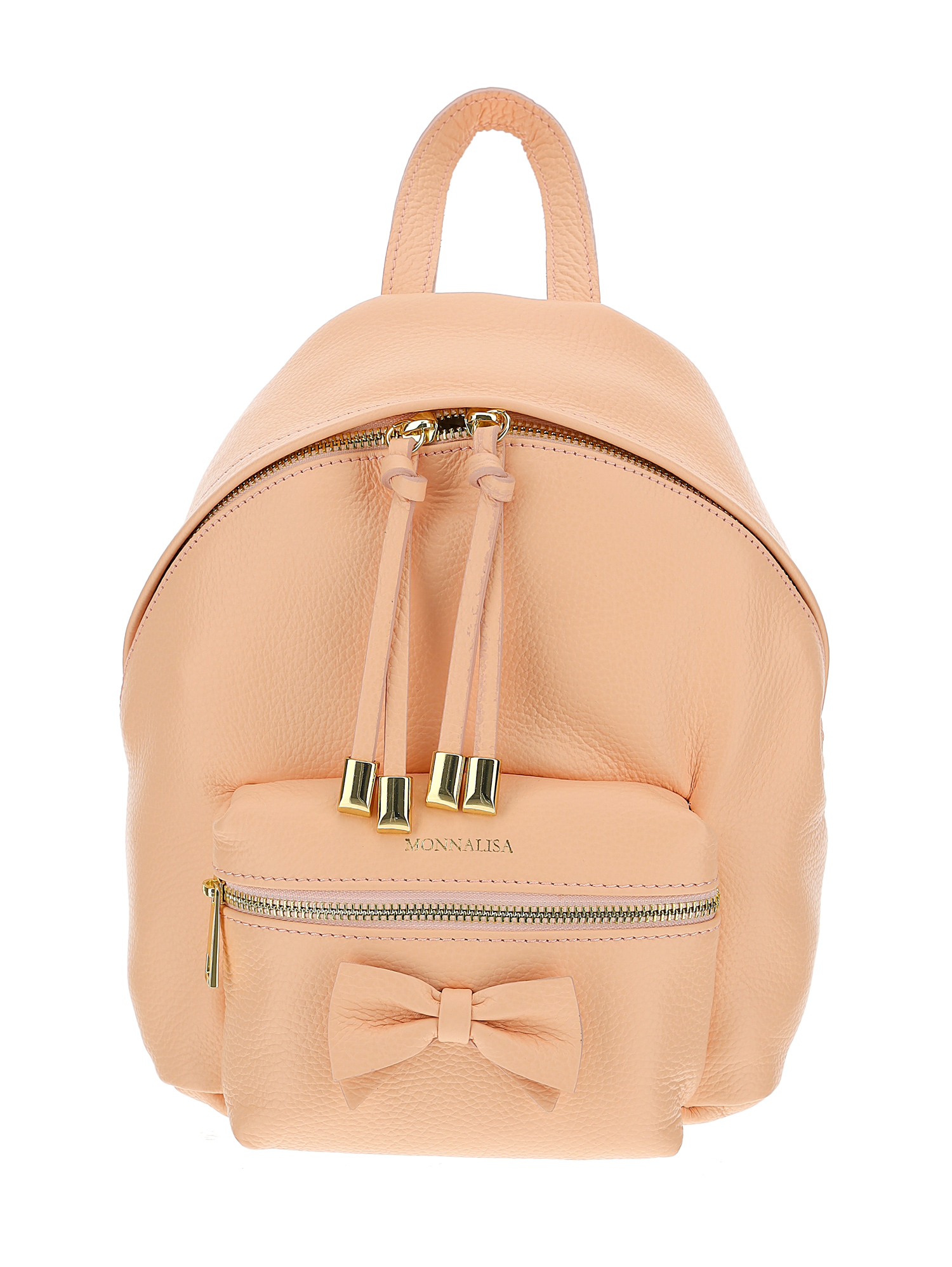 Zaino pelle con tascona Monnalisa Bambina Accessori Borse Zaini 