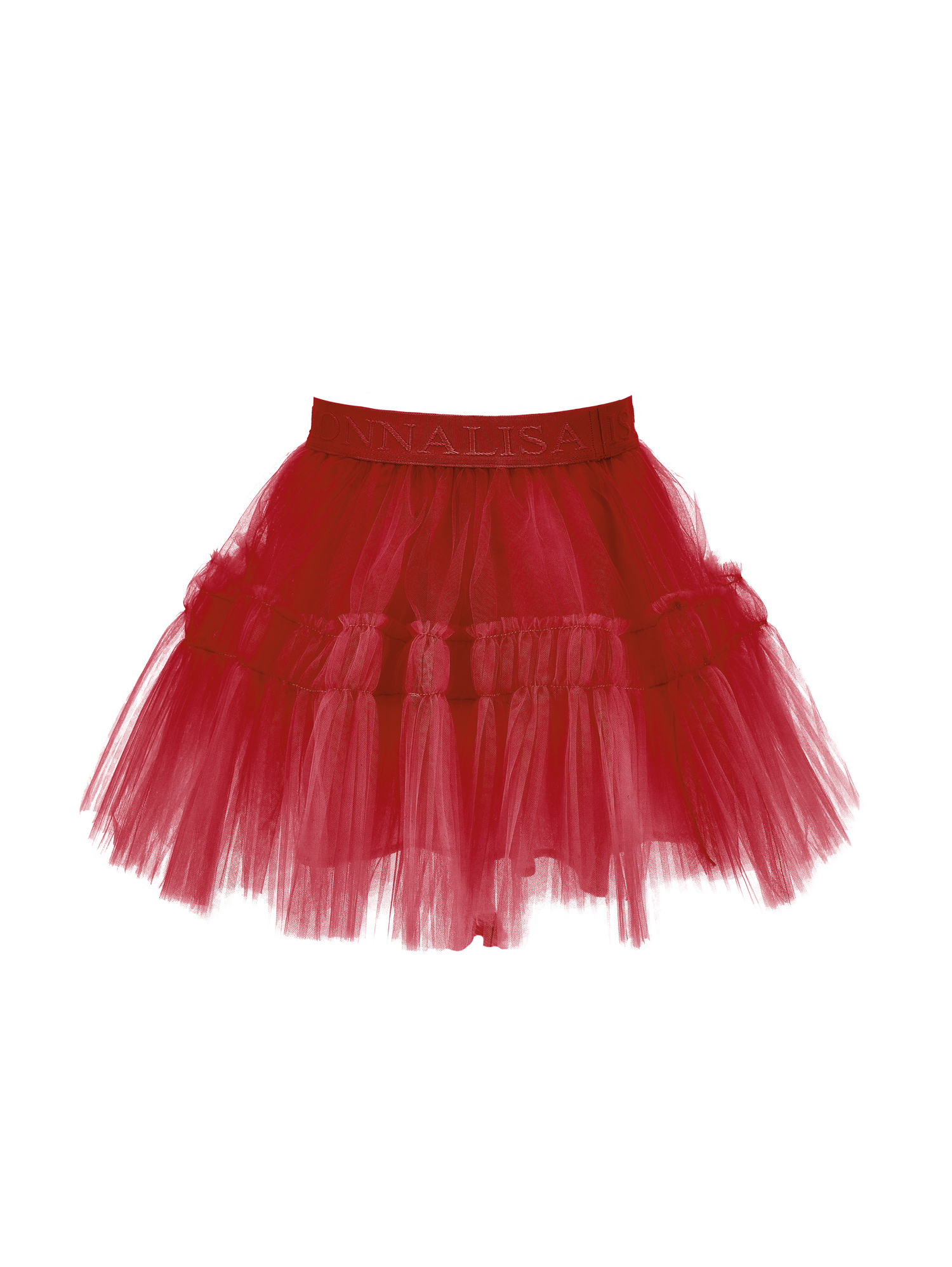 Monnalisa Kids'   Tulle Circle Skirt In Ruby Red